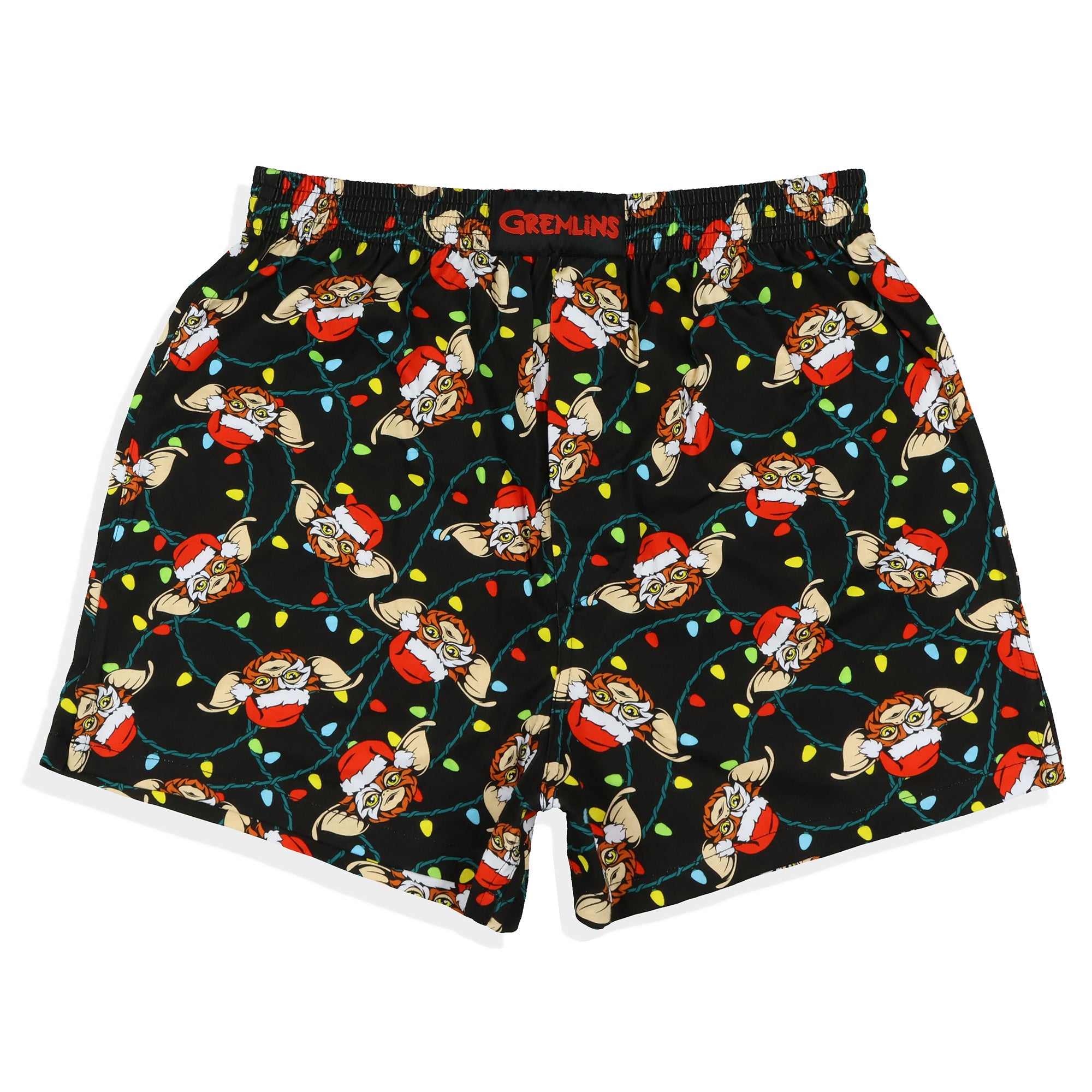 Gremlins Boxer Shorts Men's Gizmo Christmas Lights Santa Hat Underwear