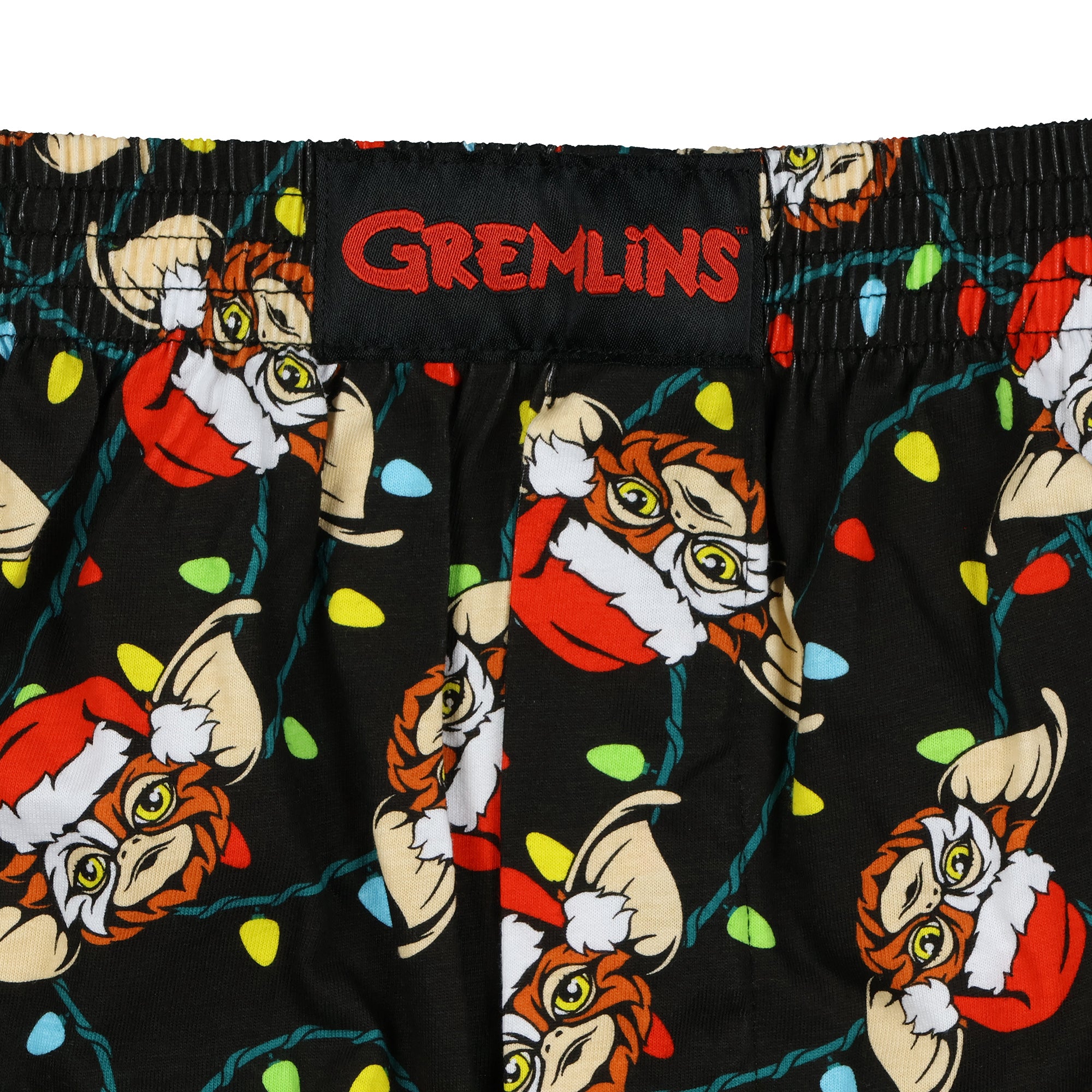 Gremlins Boxer Shorts Men's Gizmo Christmas Lights Santa Hat Underwear
