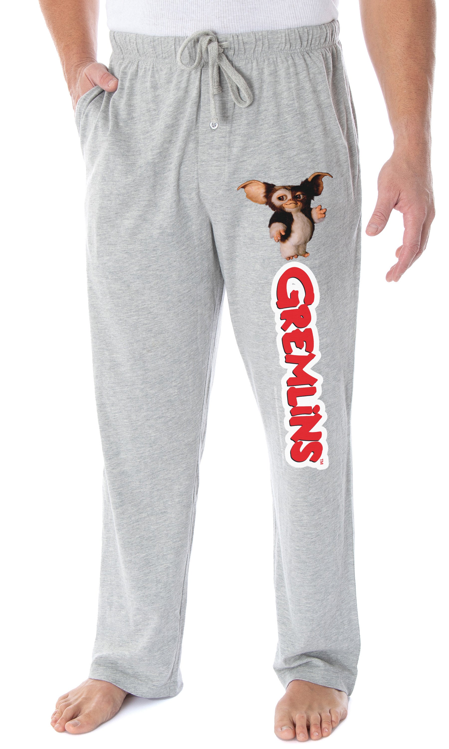 Gremlins Men's Gizmo And Classic Movie Script Logo Loungewear Pajama Pants