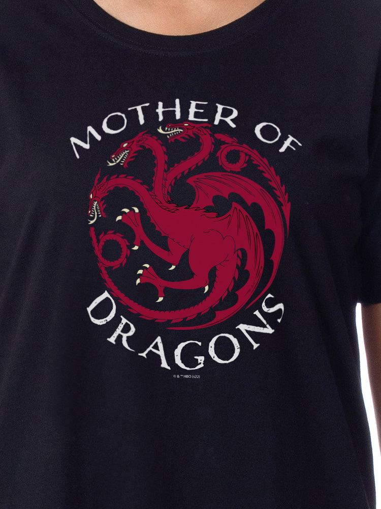 Game Of Thrones Women's Mother Of Dragons Nightgown Sleep Pajama Shirt