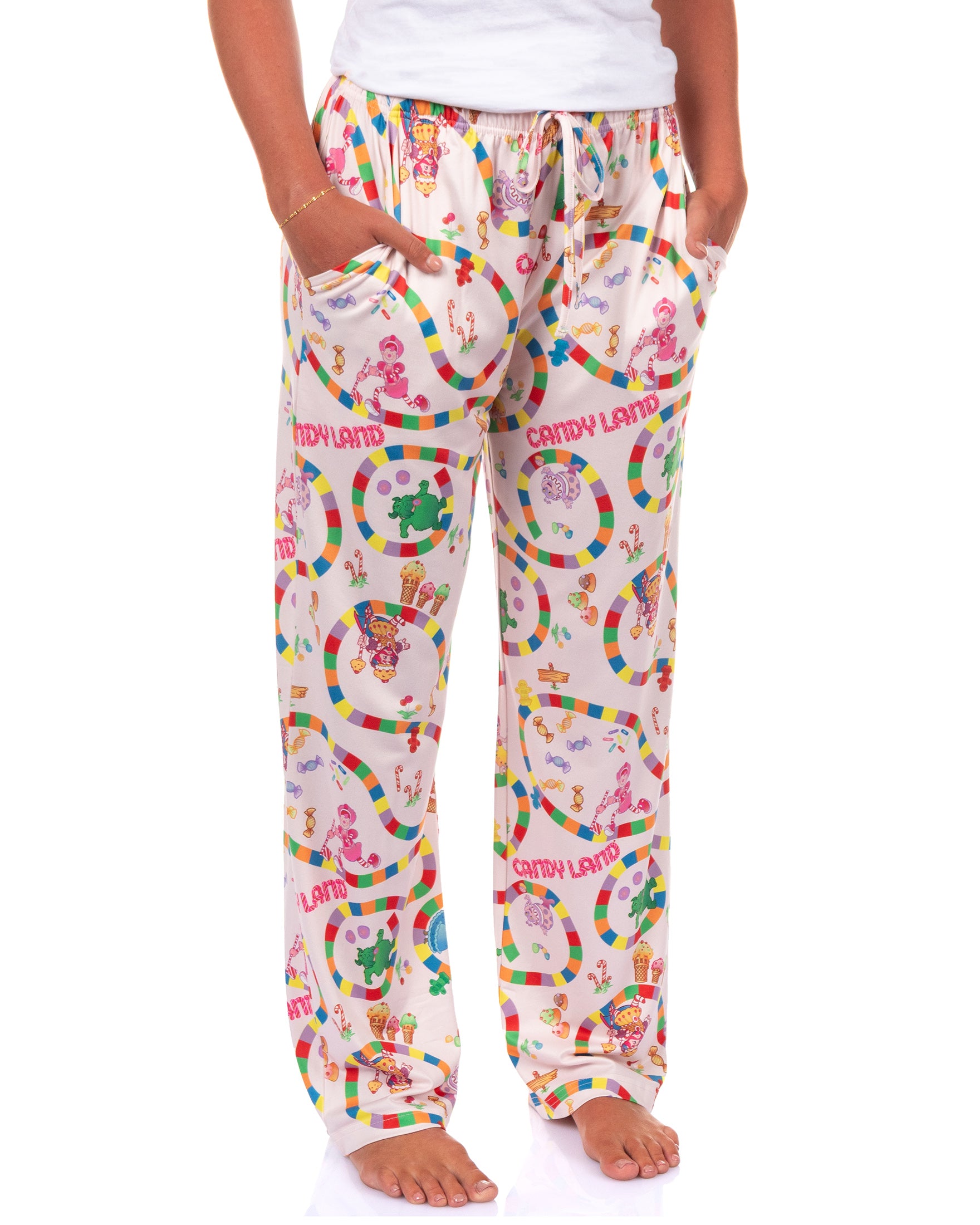 Candy Land Game Pajama Pants Women's AOP Board Game Adult Lounge Bottoms