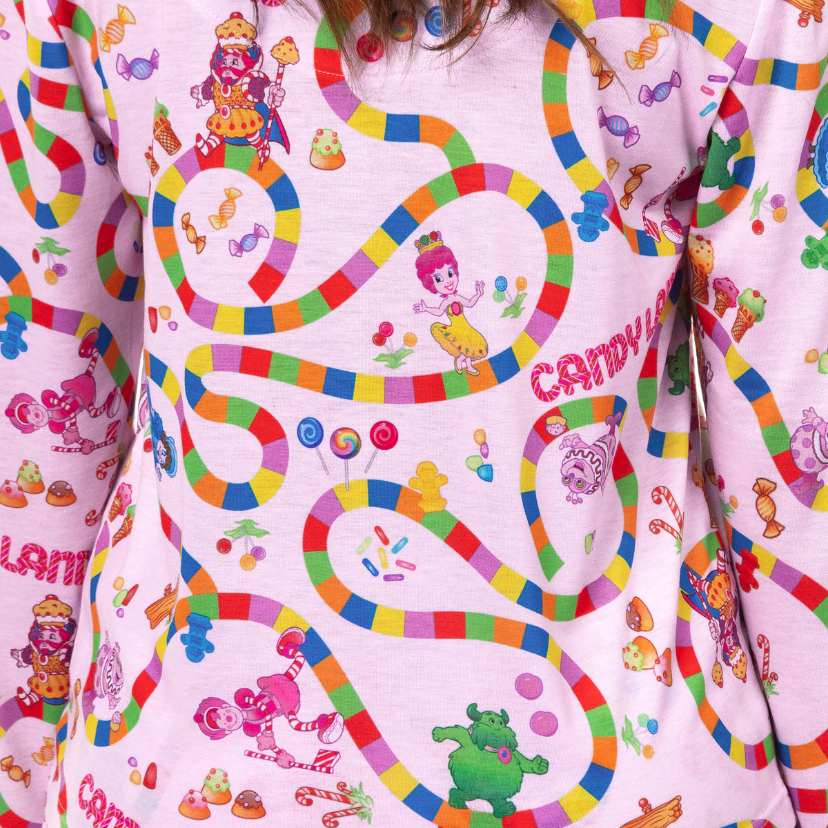 Candy Land Pajamas Women's 2-Piece Coat Front Lounge Sleep Set
