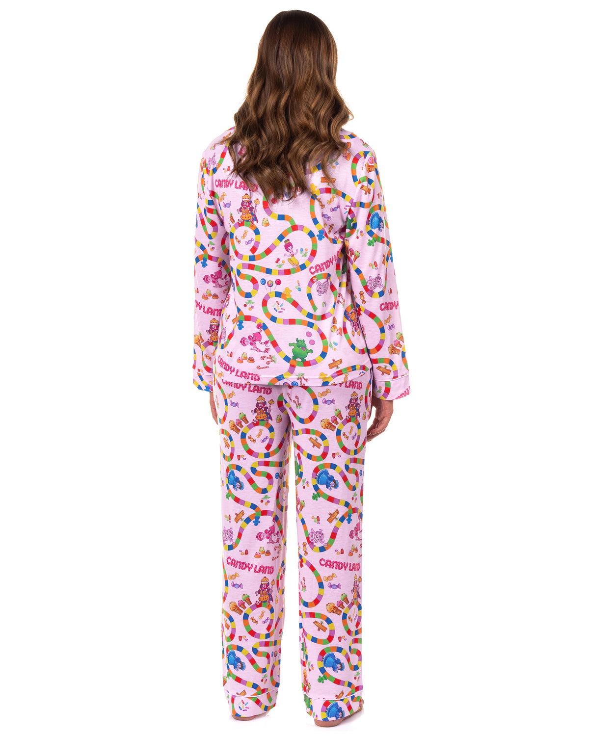 Candy Land Pajamas Women's 2-Piece Coat Front Lounge Sleep Set