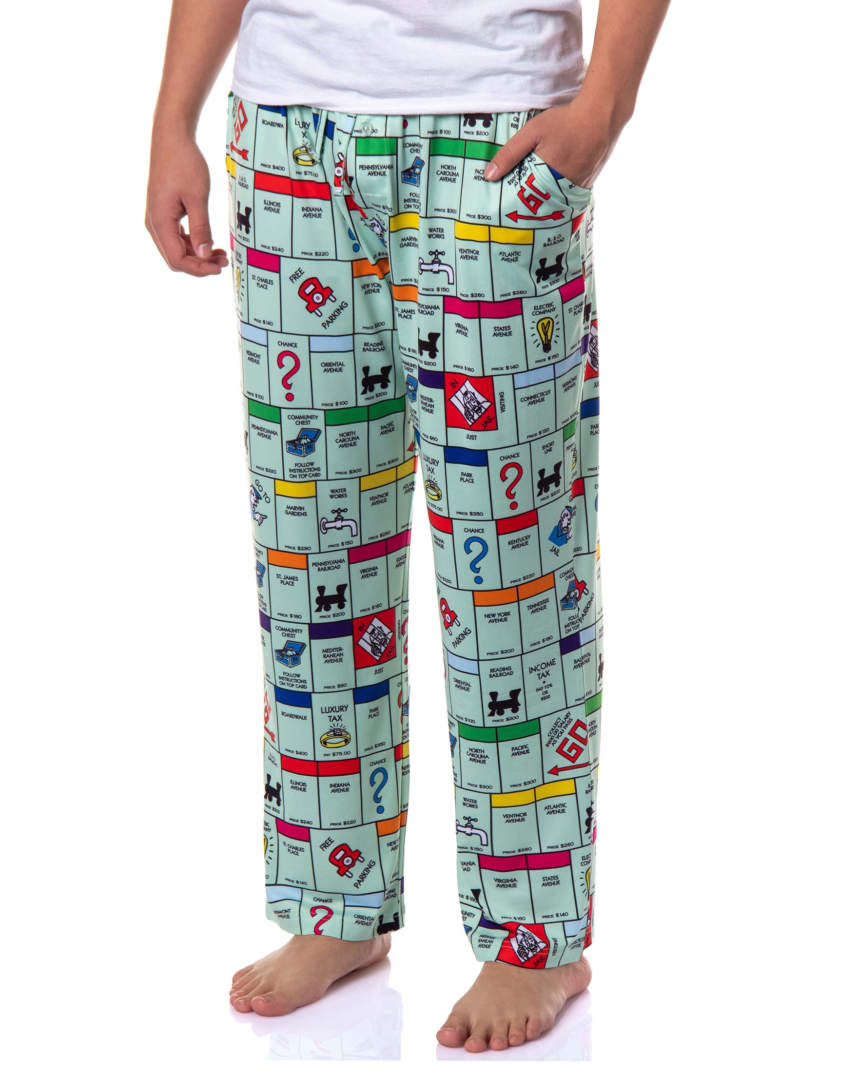 Hasbro Monopoly Men's Monopoly Game Board Sleep Pajama Pants