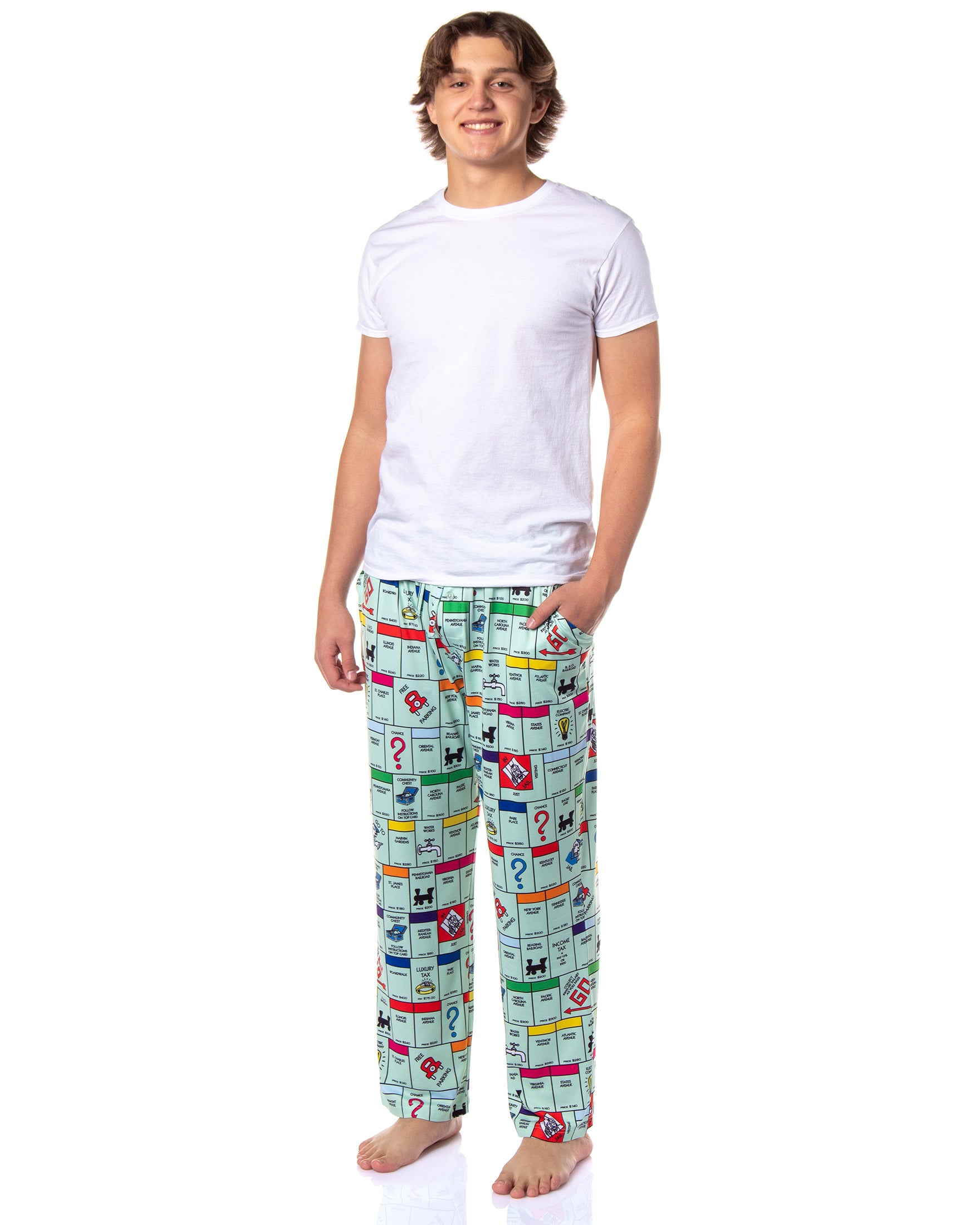 Hasbro Monopoly Men's Monopoly Game Board Sleep Pajama Pants