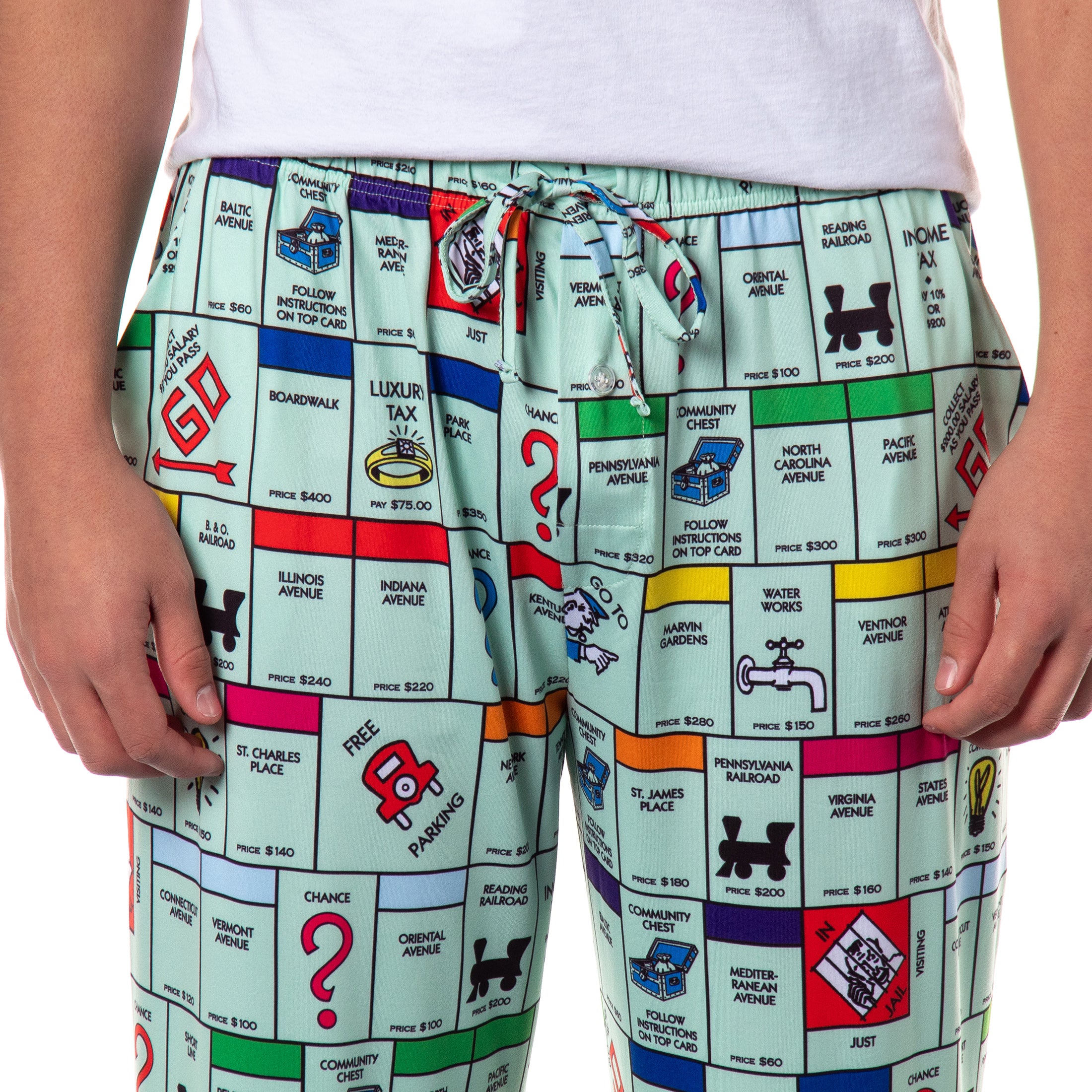 Hasbro Monopoly Men's Monopoly Game Board Sleep Pajama Pants