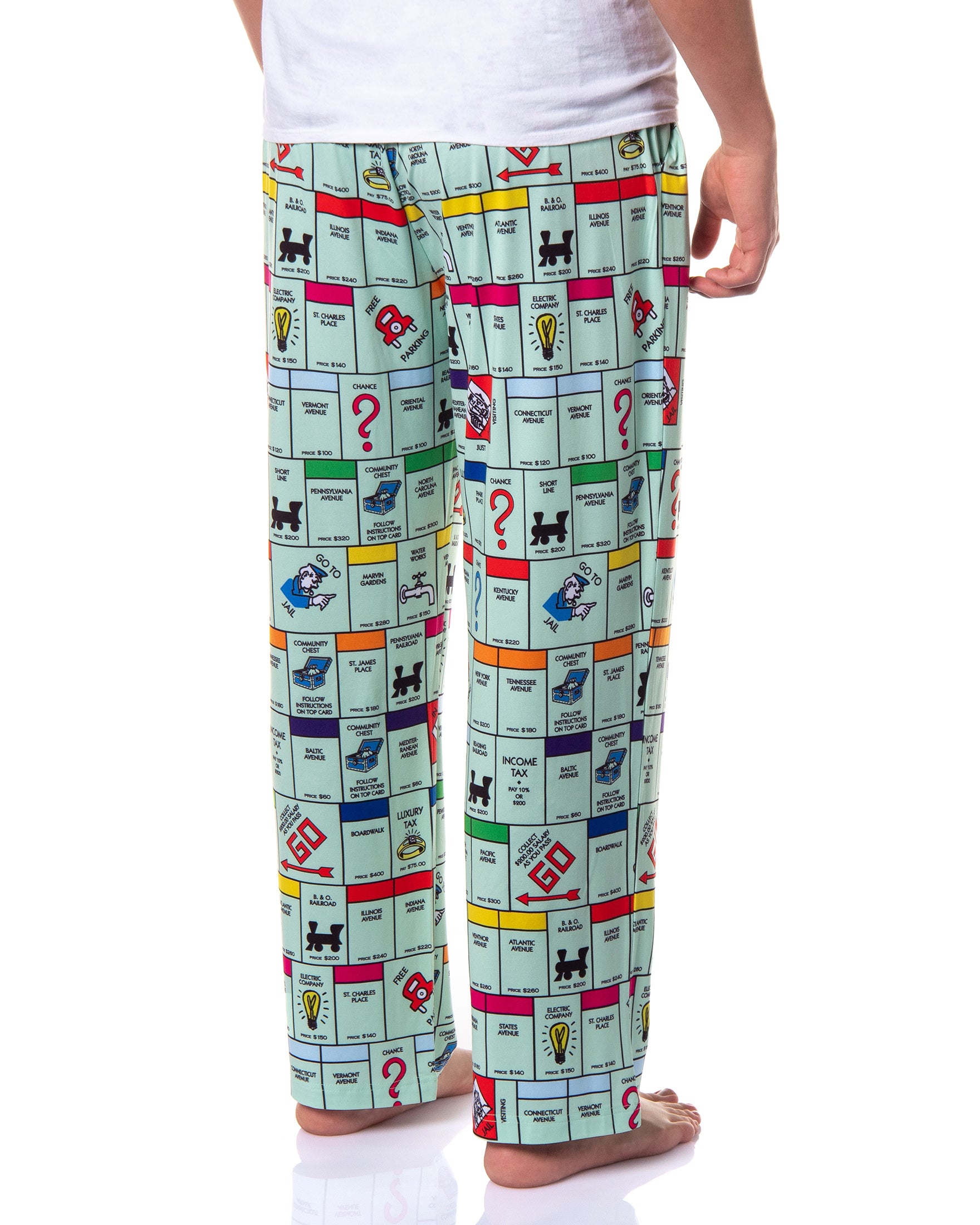 Hasbro Monopoly Men's Monopoly Game Board Sleep Pajama Pants