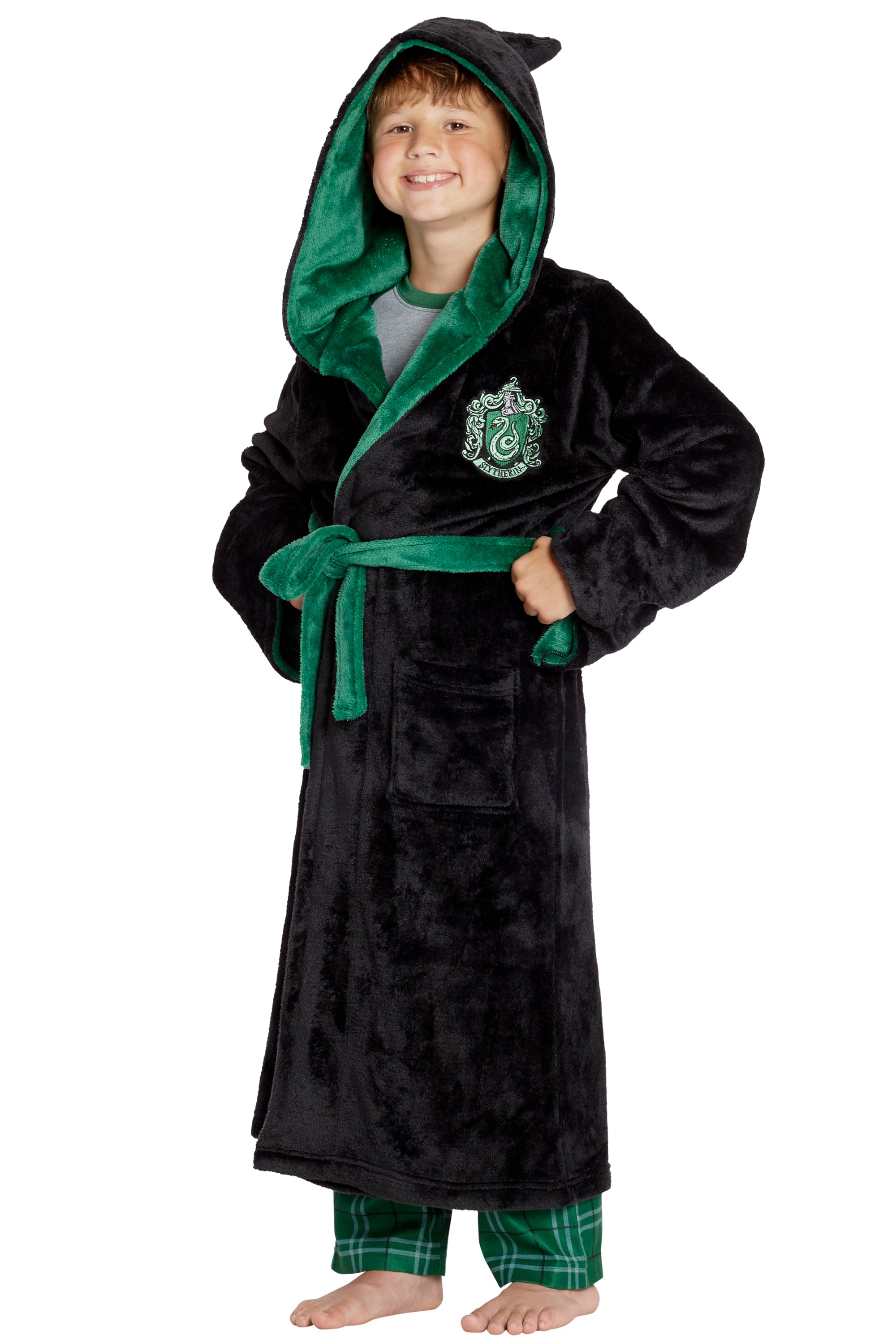 Harry Potter Hogwarts Houses Girl's Fleece Robe Pajama Lounge