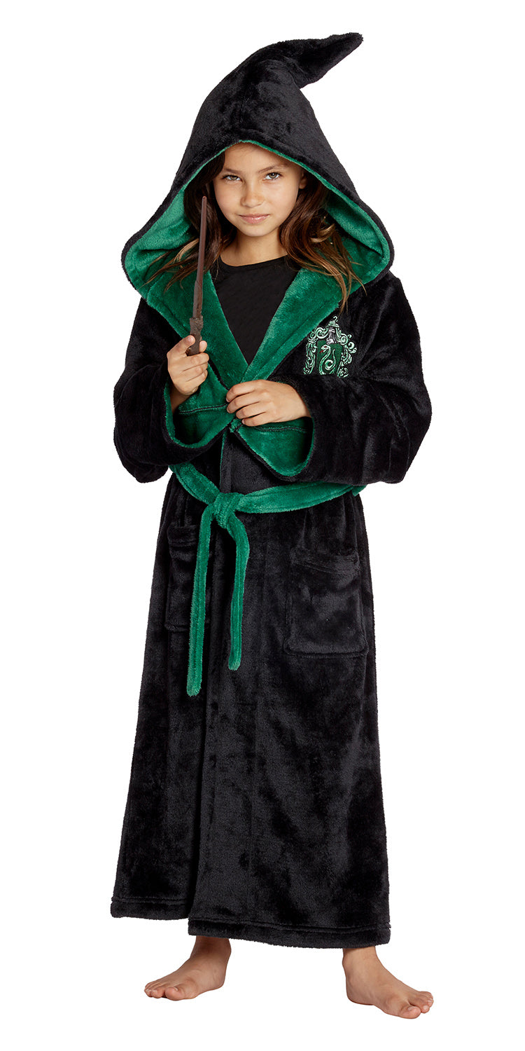 Harry Potter Hogwarts Houses Girl's Fleece Robe Pajama Lounge