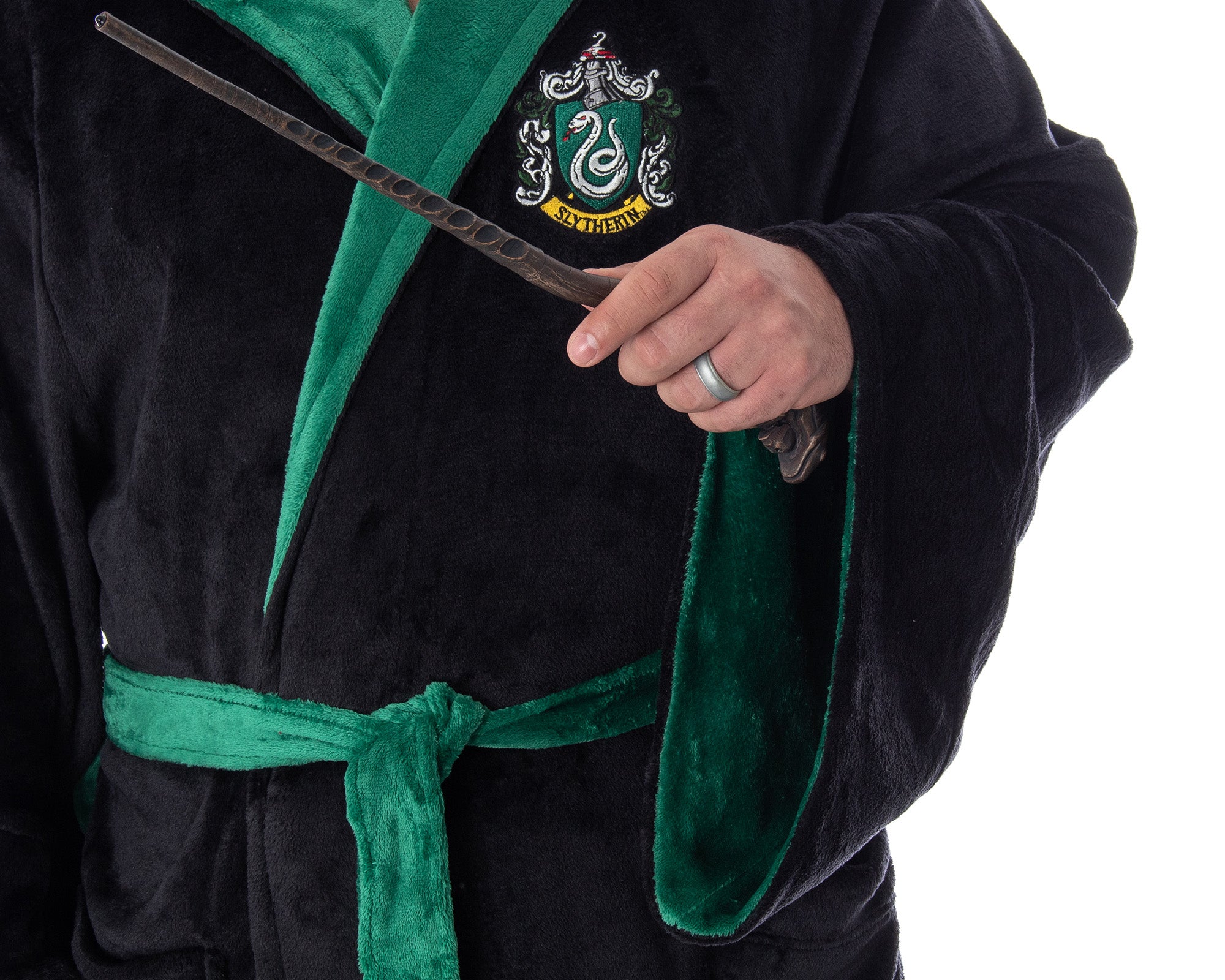 Harry Potter Adult Fleece Plush Hooded Robe - Big and Tall