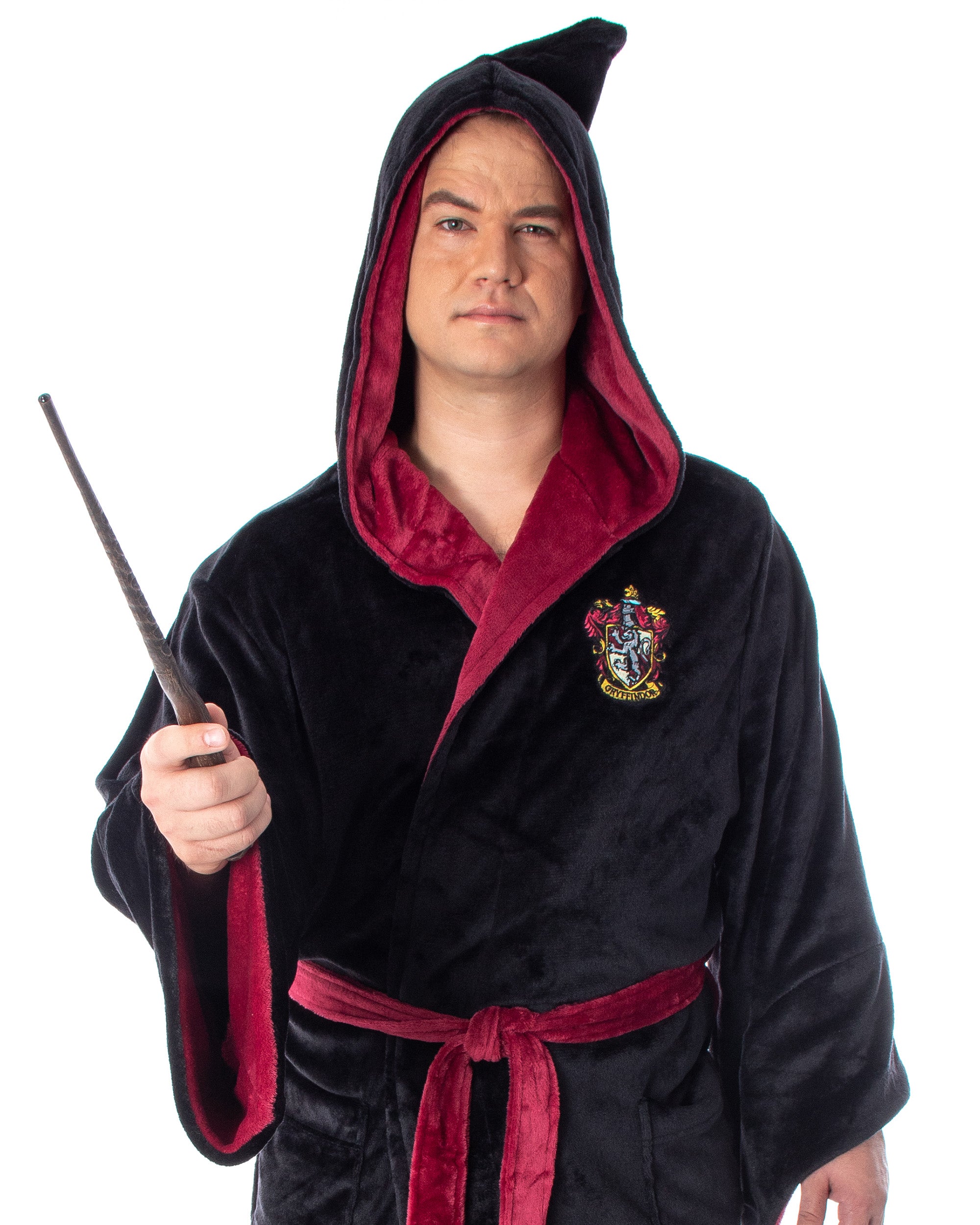 Harry Potter Adult Fleece Plush Hooded Robe - Big and Tall