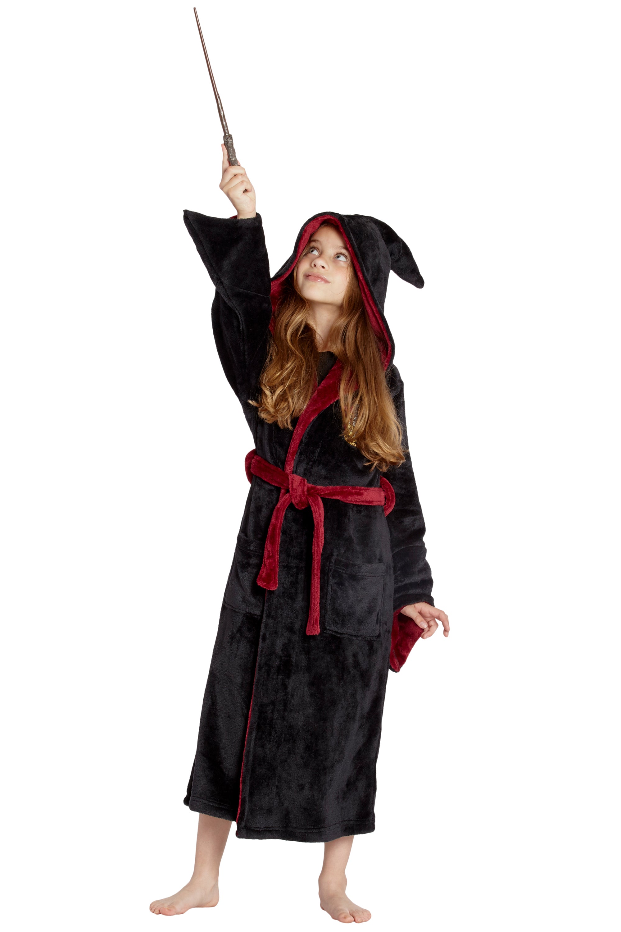 Harry Potter Hogwarts Houses Girl's Fleece Robe Pajama Lounge