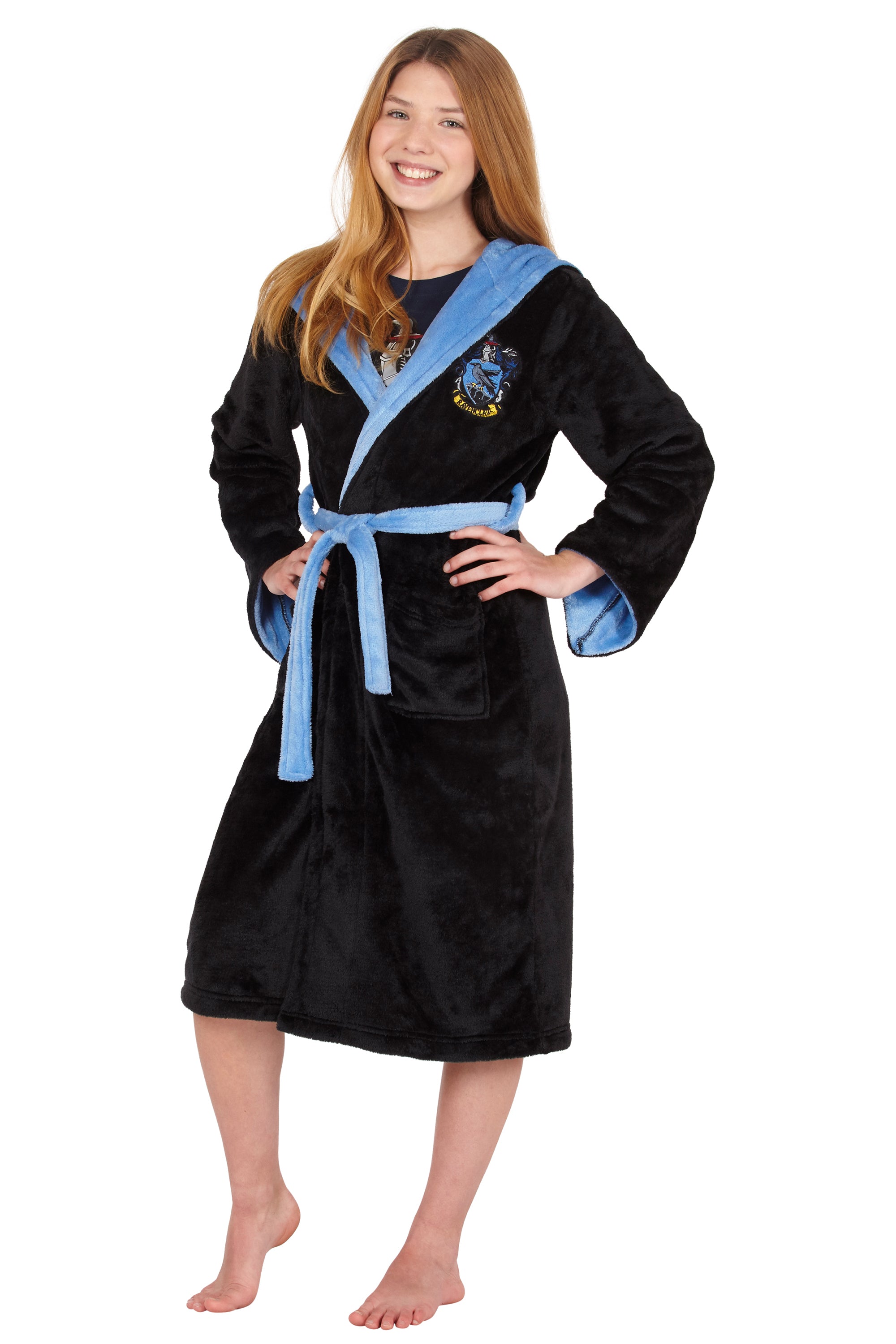 Harry Potter Hogwarts Houses Girl's Fleece Robe Pajama Lounge
