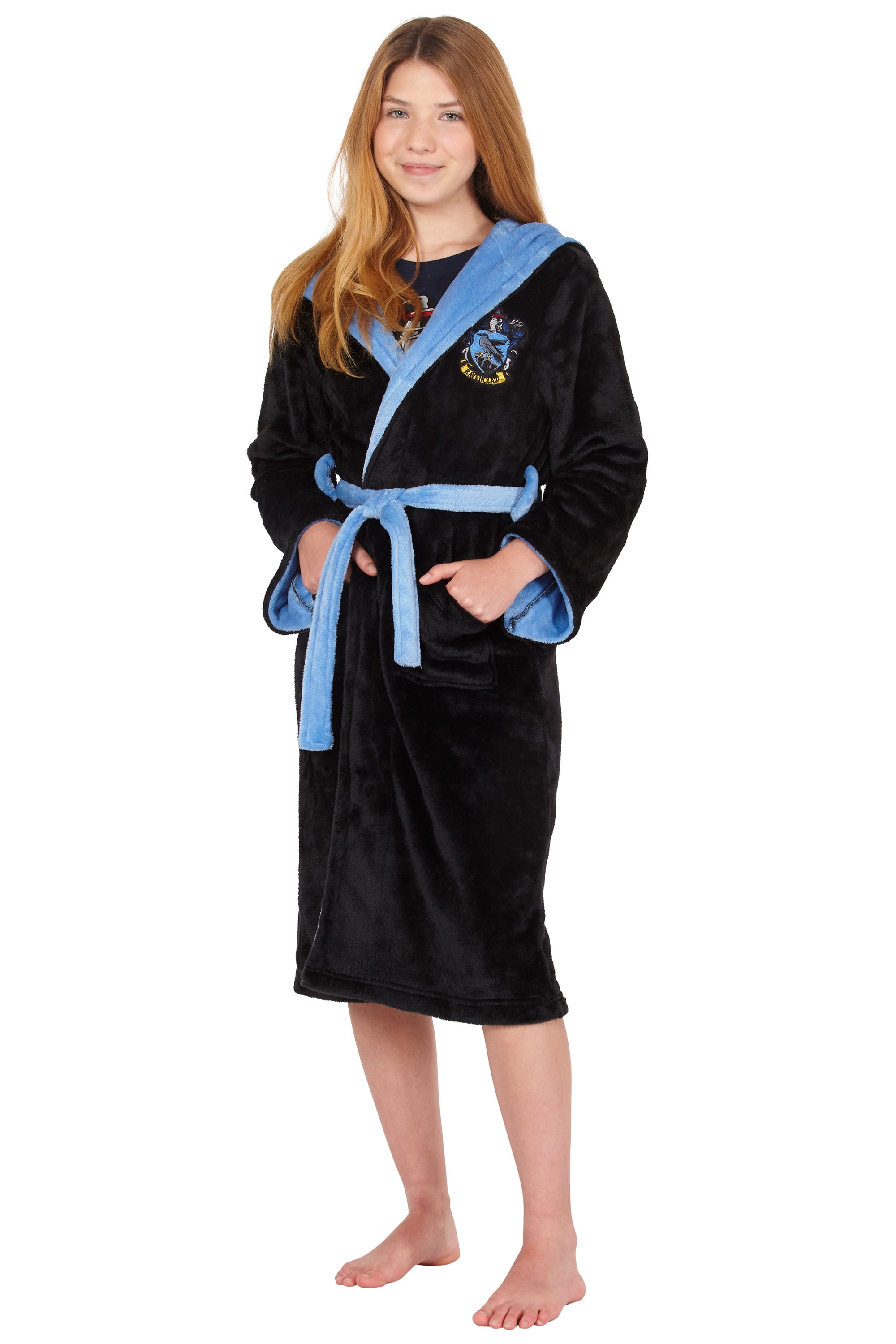 Harry Potter Hogwarts Houses Girl's Fleece Robe Pajama Lounge