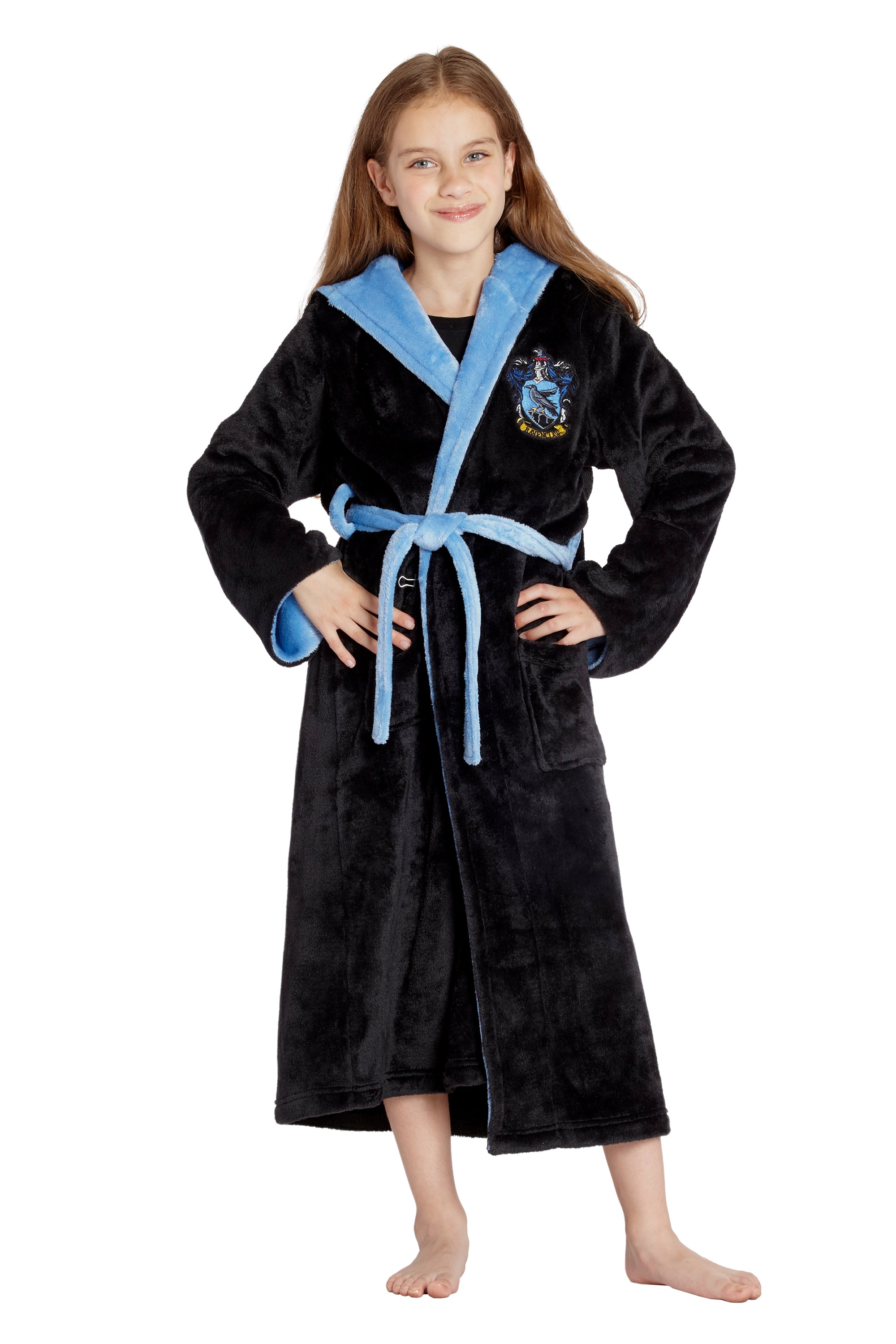 Harry Potter Hogwarts Houses Girl's Fleece Robe Pajama Lounge