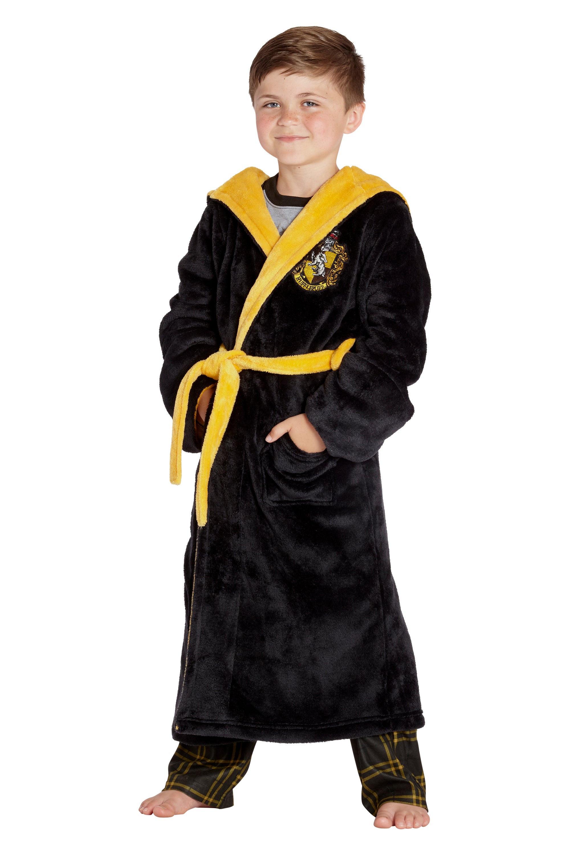 Harry Potter Hogwarts Houses Girl's Fleece Robe Pajama Lounge