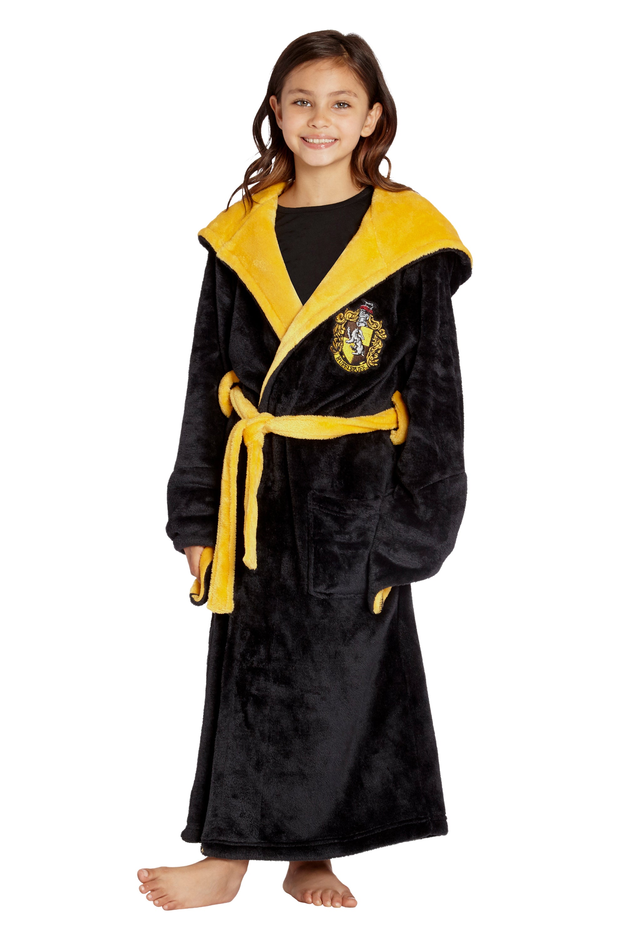 Harry Potter Hogwarts Houses Girl's Fleece Robe Pajama Lounge
