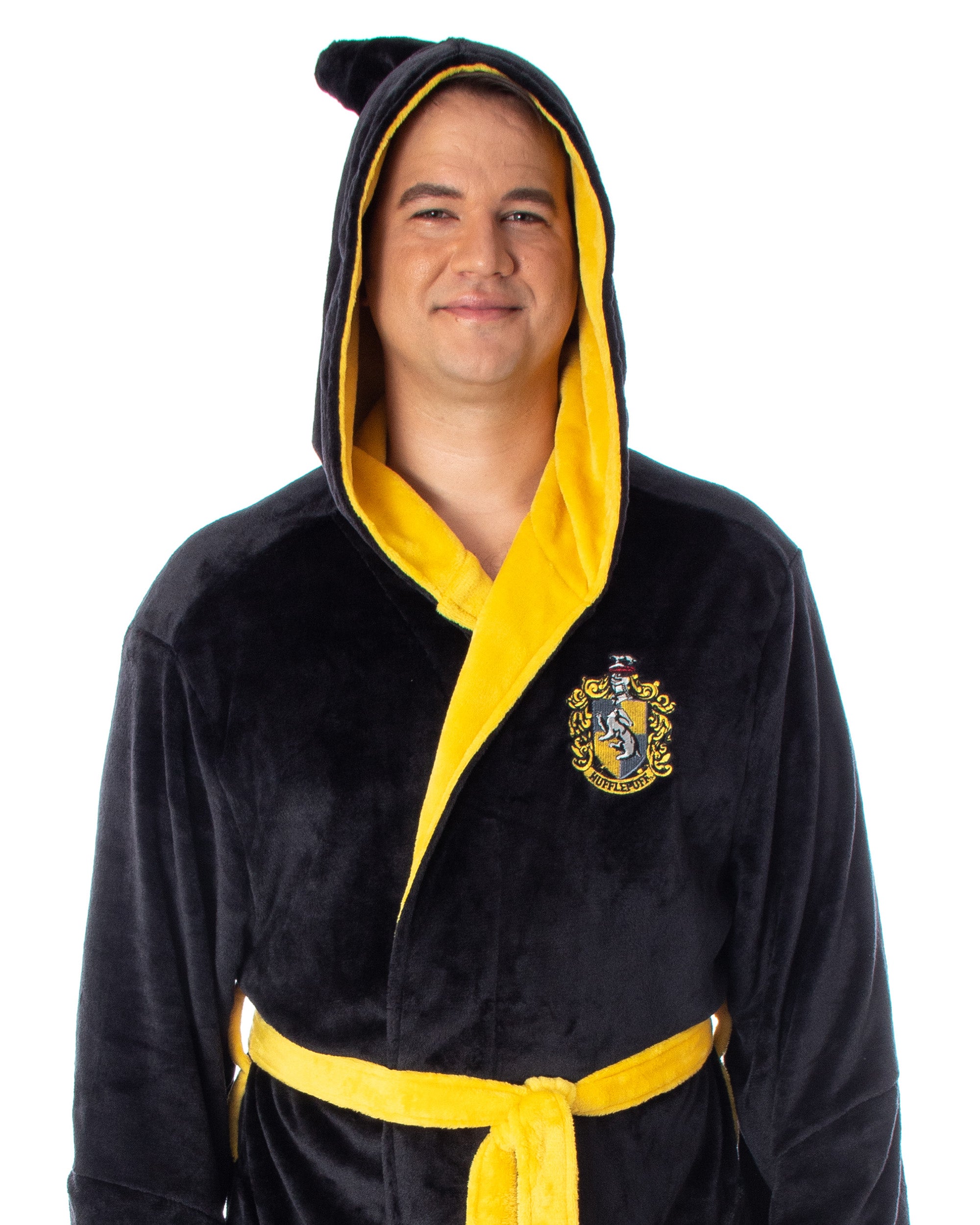 Harry Potter Adult Fleece Plush Hooded Robe - Big and Tall