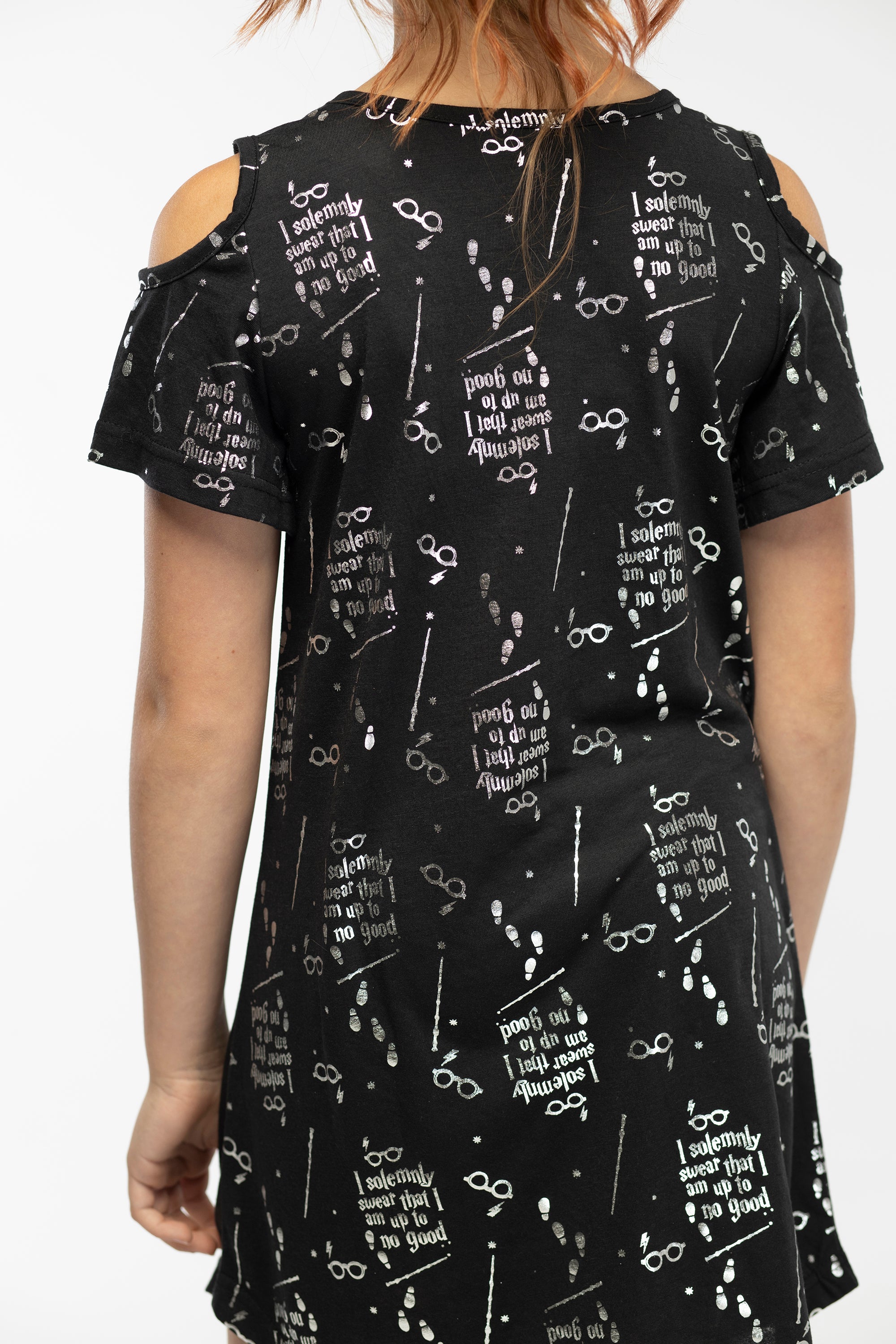Intimo Big Girls' Harry Potter I Solemnly Swear Shoulder Cut Out Nightgown