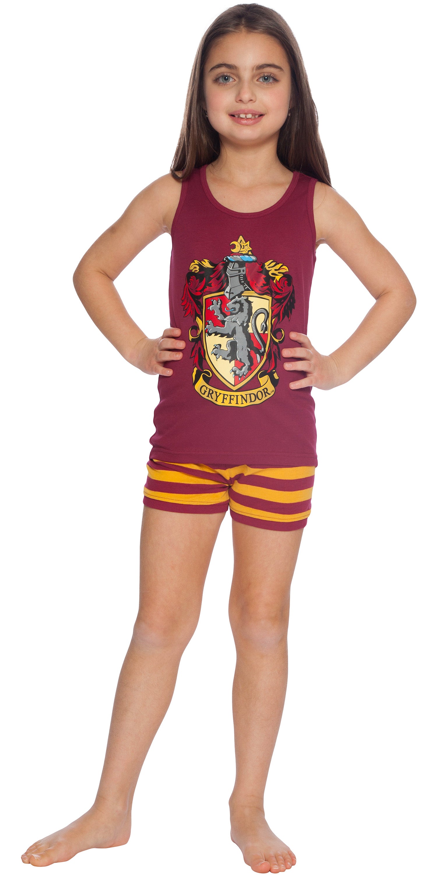 Harry Potter Girls Hogwarts House Crest Tank Top and Short Pajama 2pc Set