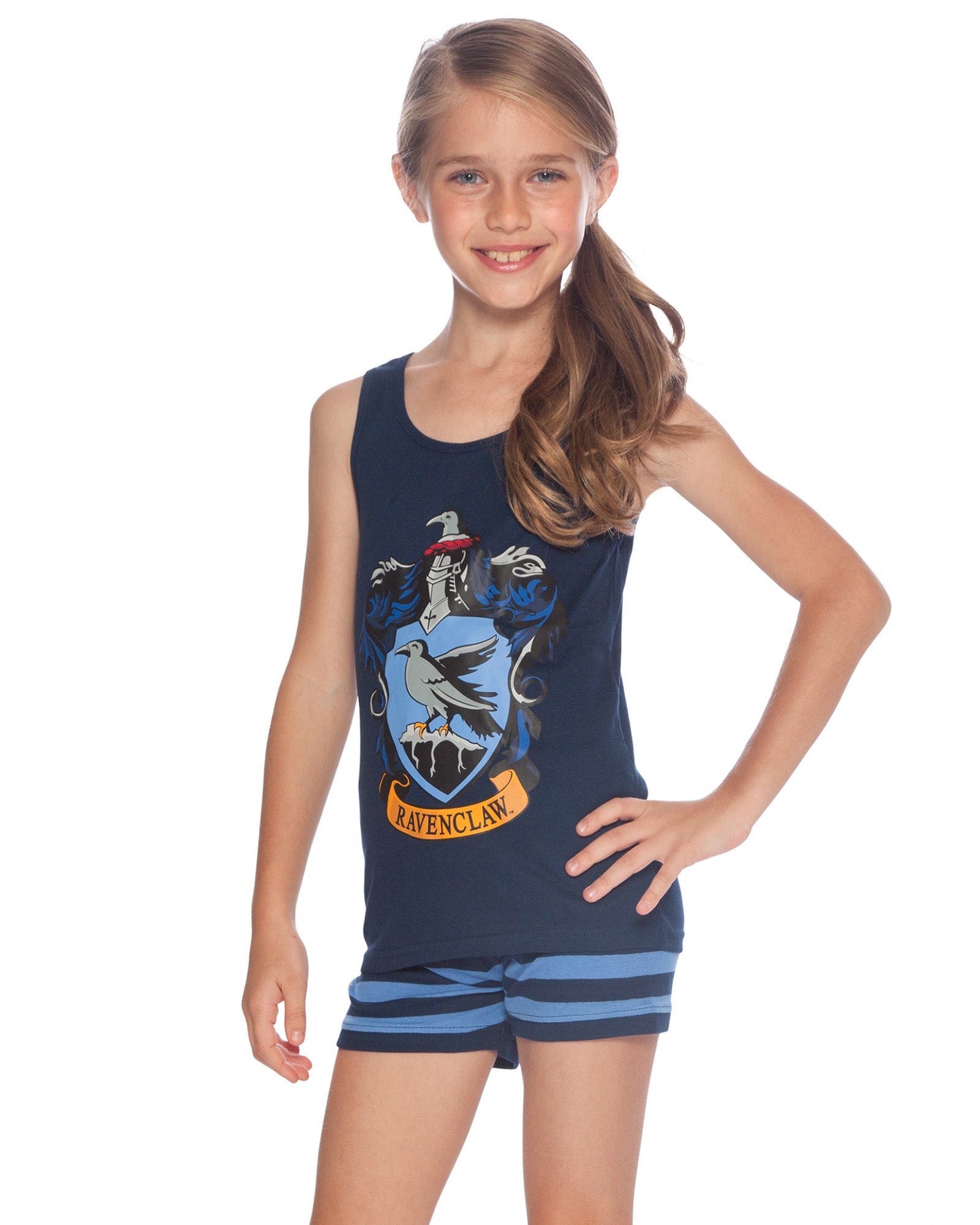 Harry Potter Girls Hogwarts House Crest Tank Top and Short Pajama 2pc Set