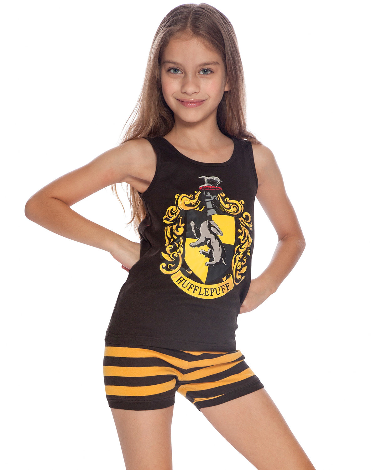 Harry Potter Girls Hogwarts House Crest Tank Top and Short Pajama 2pc Set