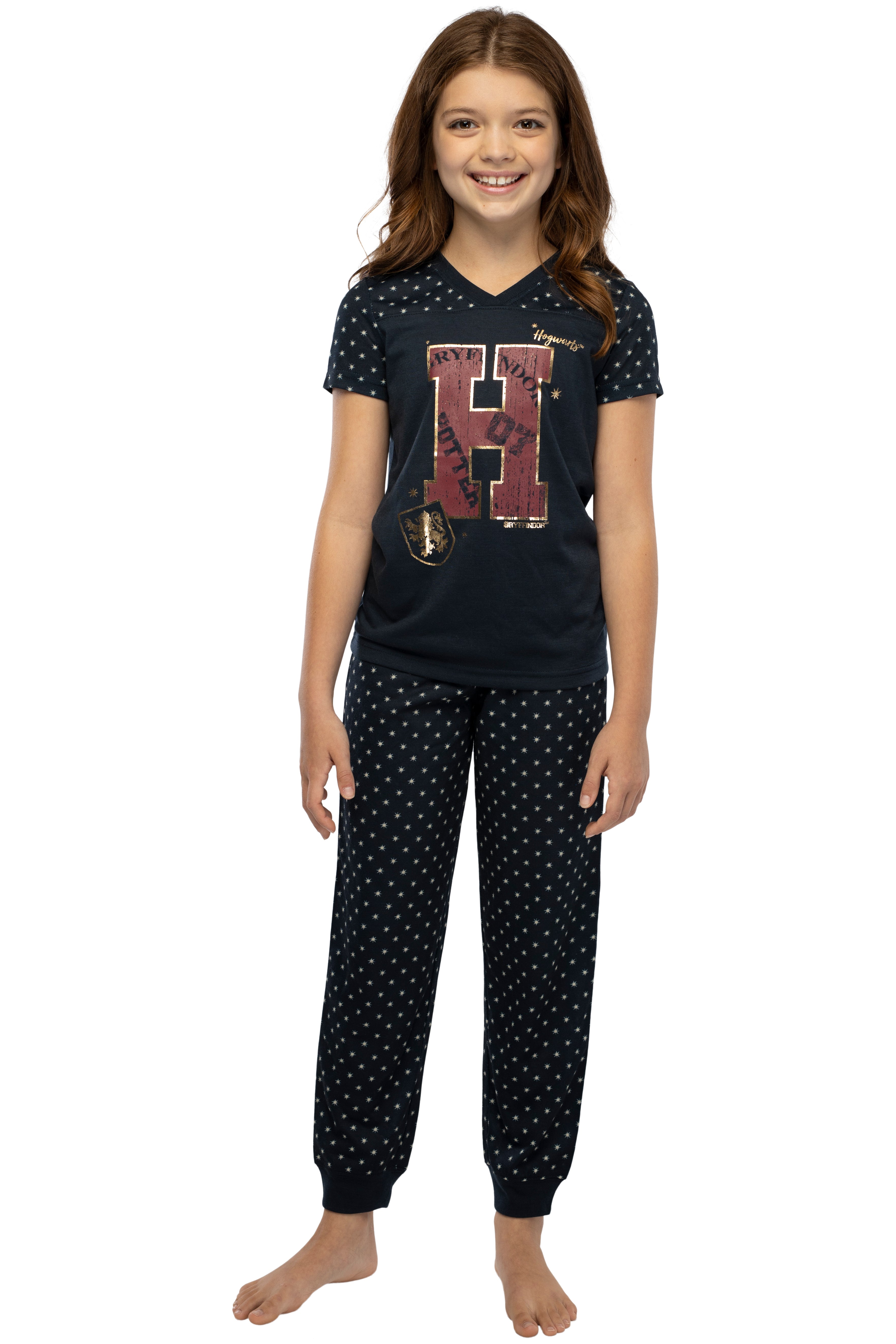 Harry Potter Girls' H Is For Harry Gryffindor Shirt And Pants Pajama Set