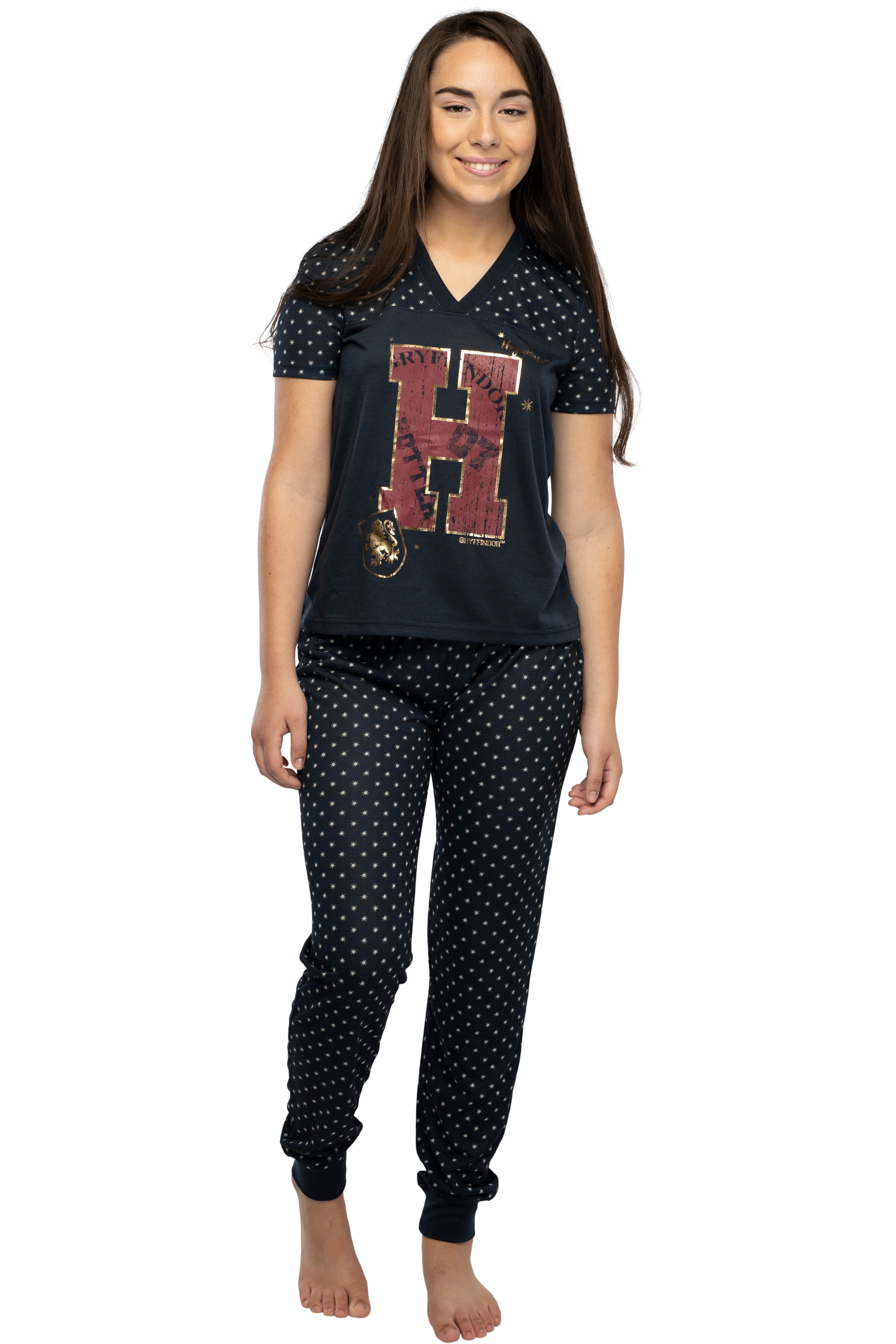 Harry Potter Juniors' H Is For Harry Gryffindor Athletic Jogger Pajama Set