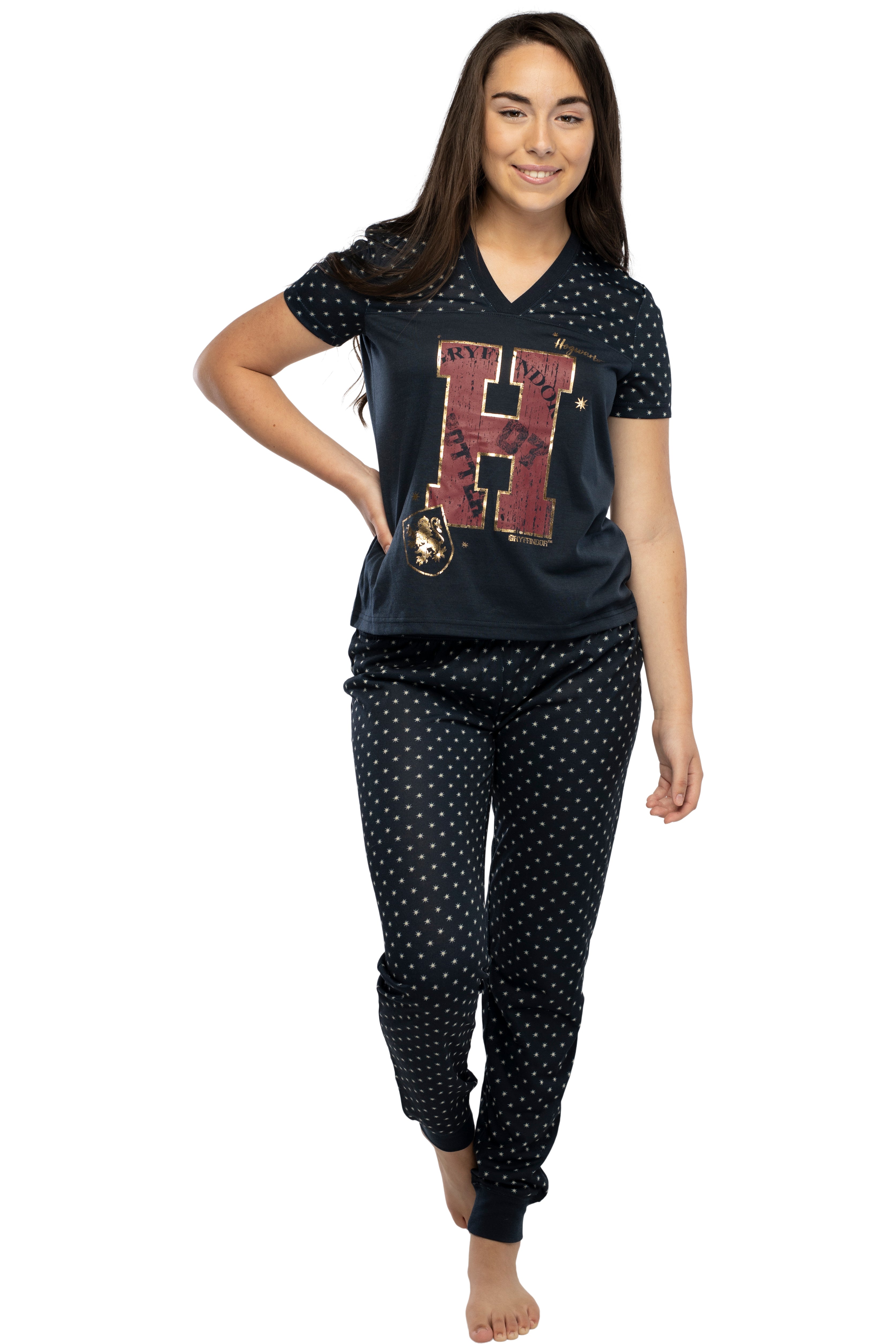 Harry Potter Juniors' H Is For Harry Gryffindor Athletic Jogger Pajama Set