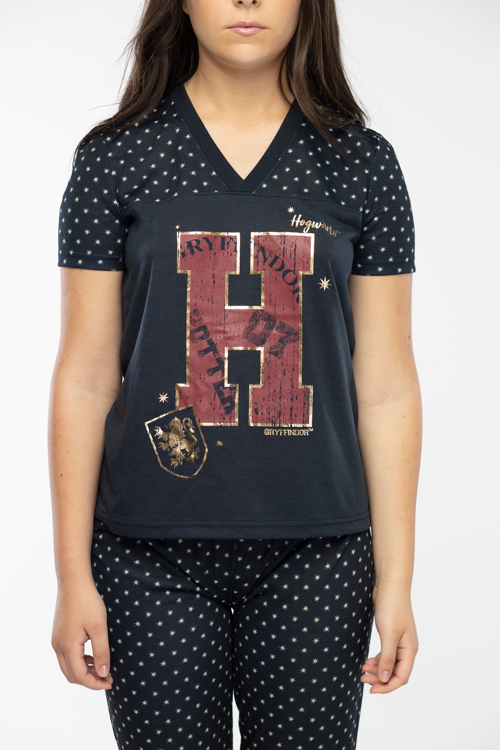 Harry Potter Juniors' H Is For Harry Gryffindor Athletic Jogger Pajama Set