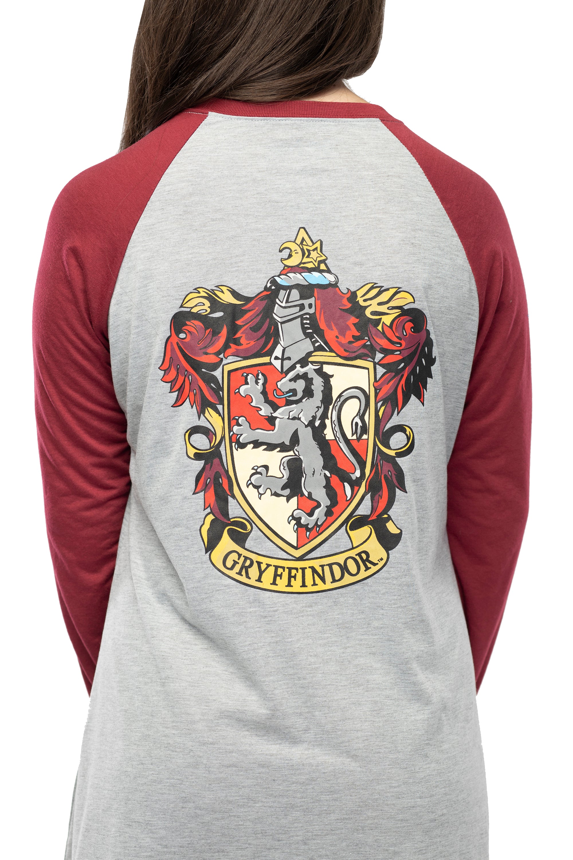 Women's Harry Potter Hogwarts Houses Pajama Nightgown Raglan Sleep Shirt