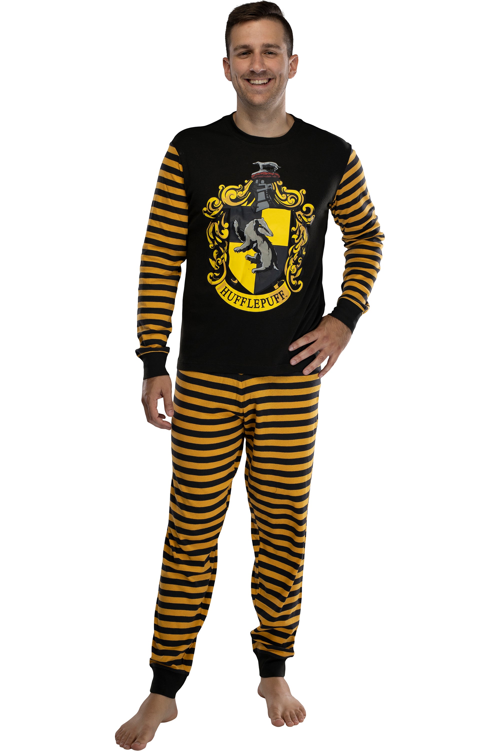 Harry Potter Hogwart's House Crest Tight Fit Adult Cotton Pajama Set