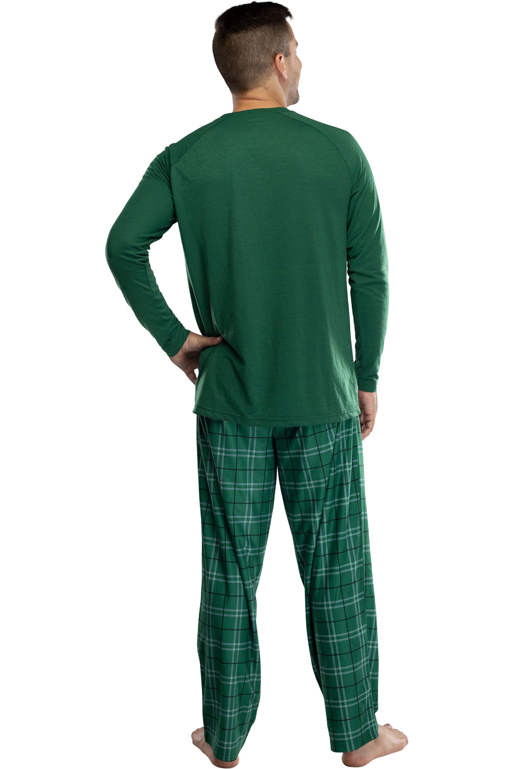 Harry Potter Men's Raglan Shirt And Plaid Pants Pajama Set
