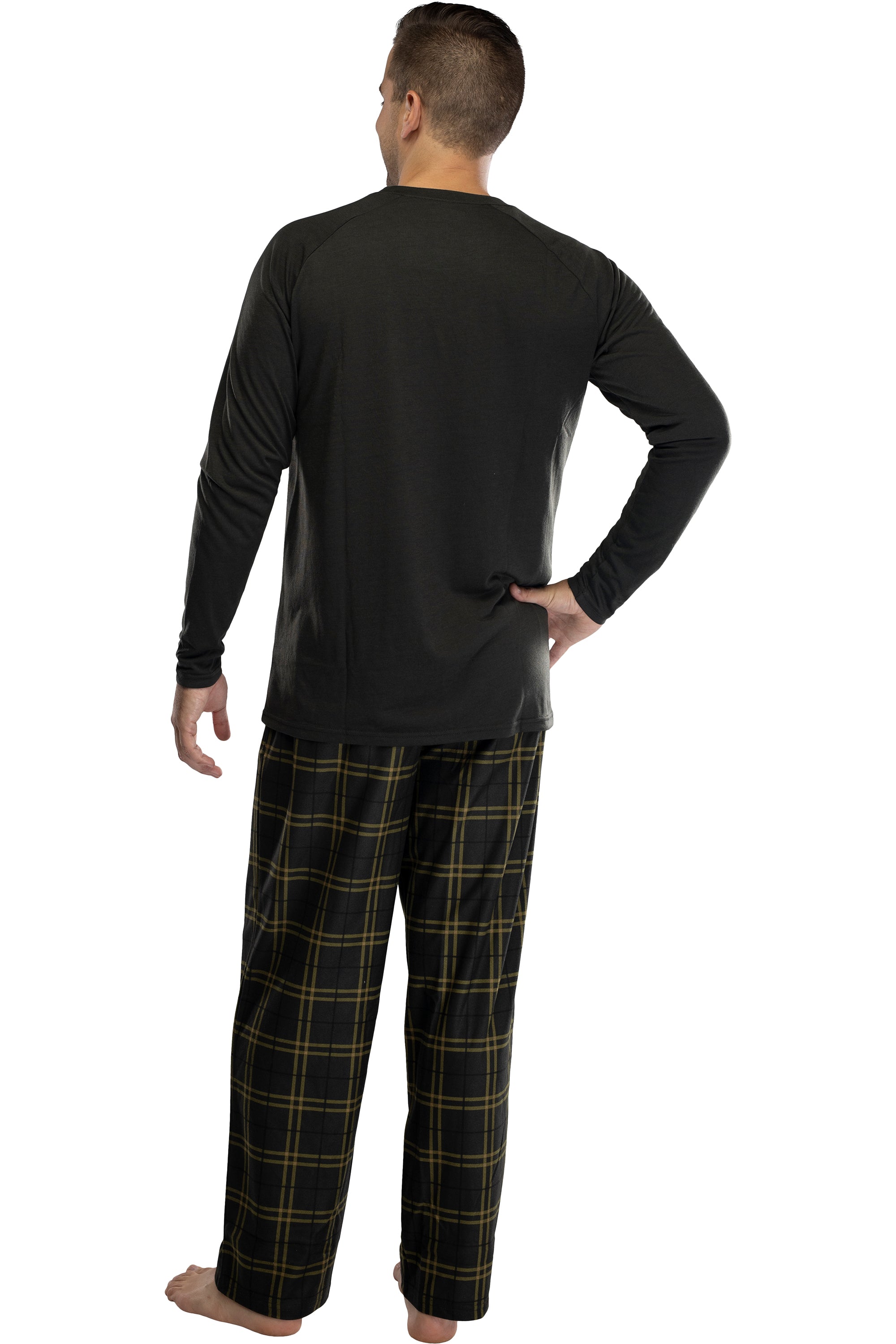 Harry Potter Men's Raglan Shirt And Plaid Pants Pajama Set
