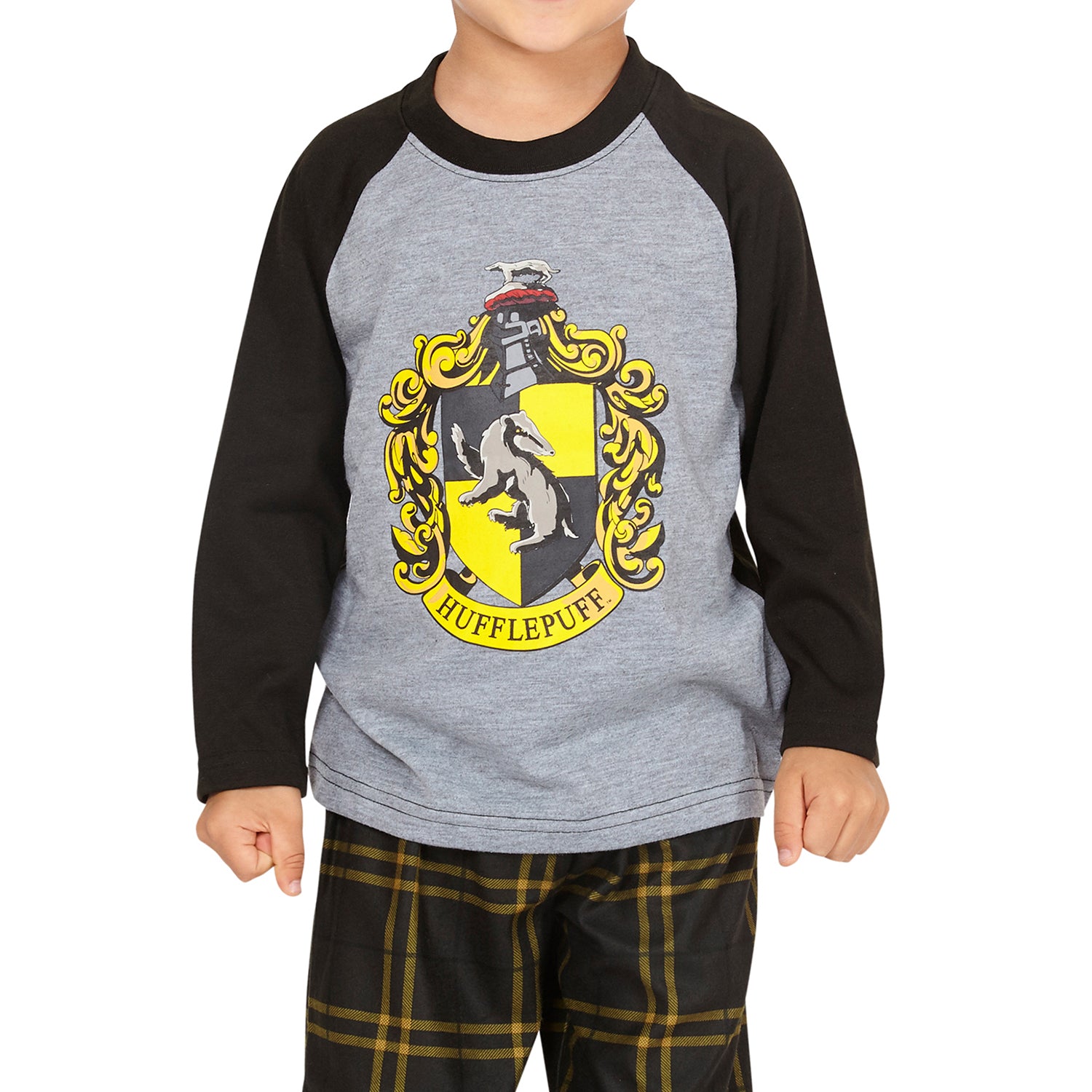 Harry Potter Boys' Raglan Shirt And Plaid Pajama Pants Set