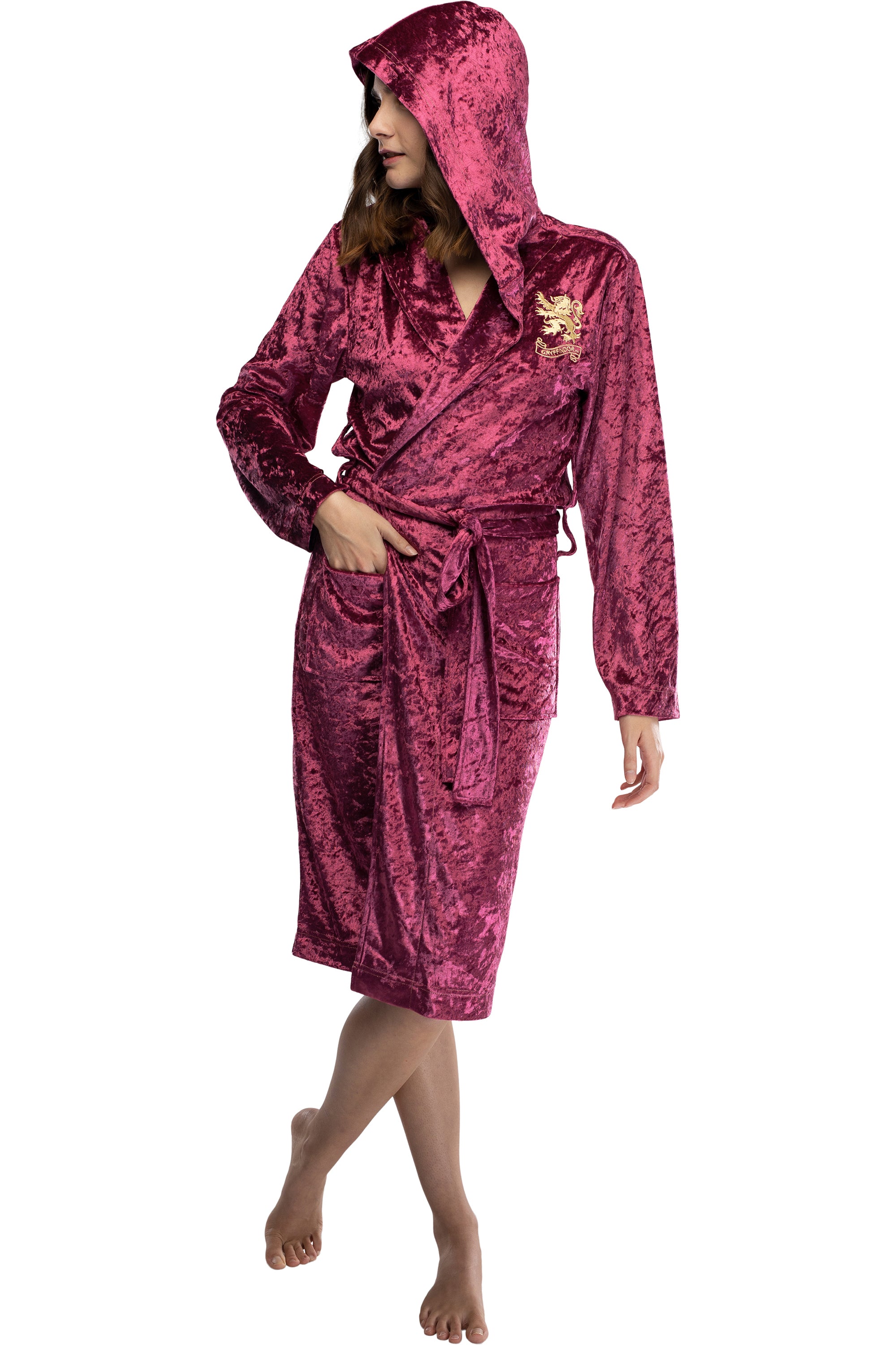 Harry Potter Womens Velvet Robe Hogwarts Houses