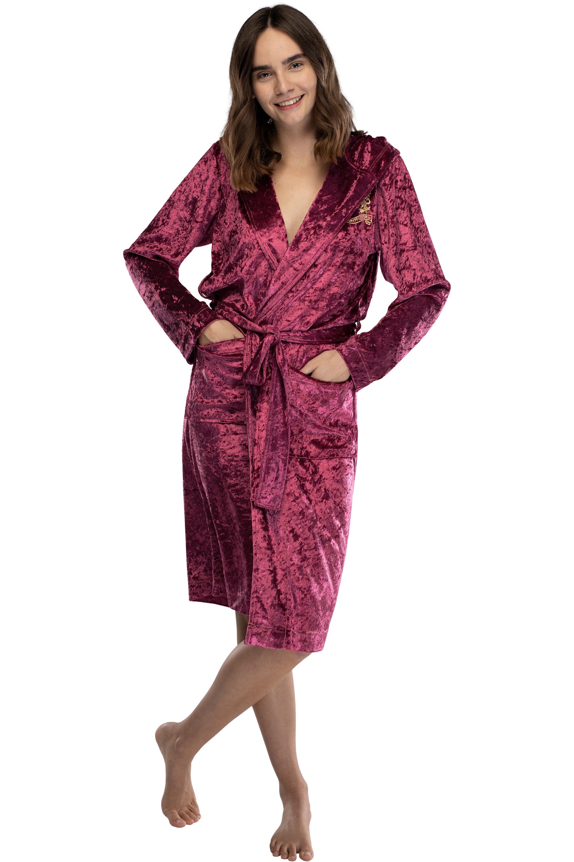 Harry Potter Womens Velvet Robe Hogwarts Houses