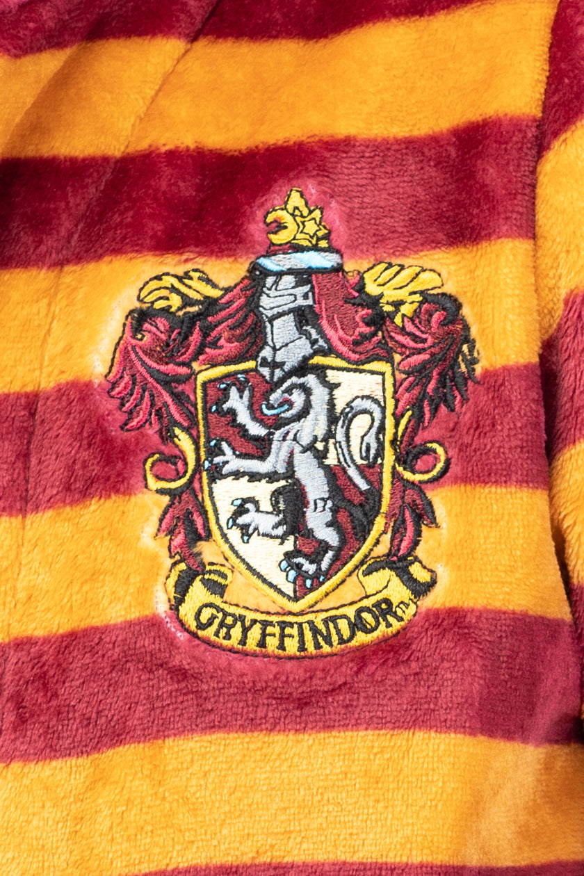Harry Potter Juniors' Striped Hooded Plush Fleece Robe Pajama