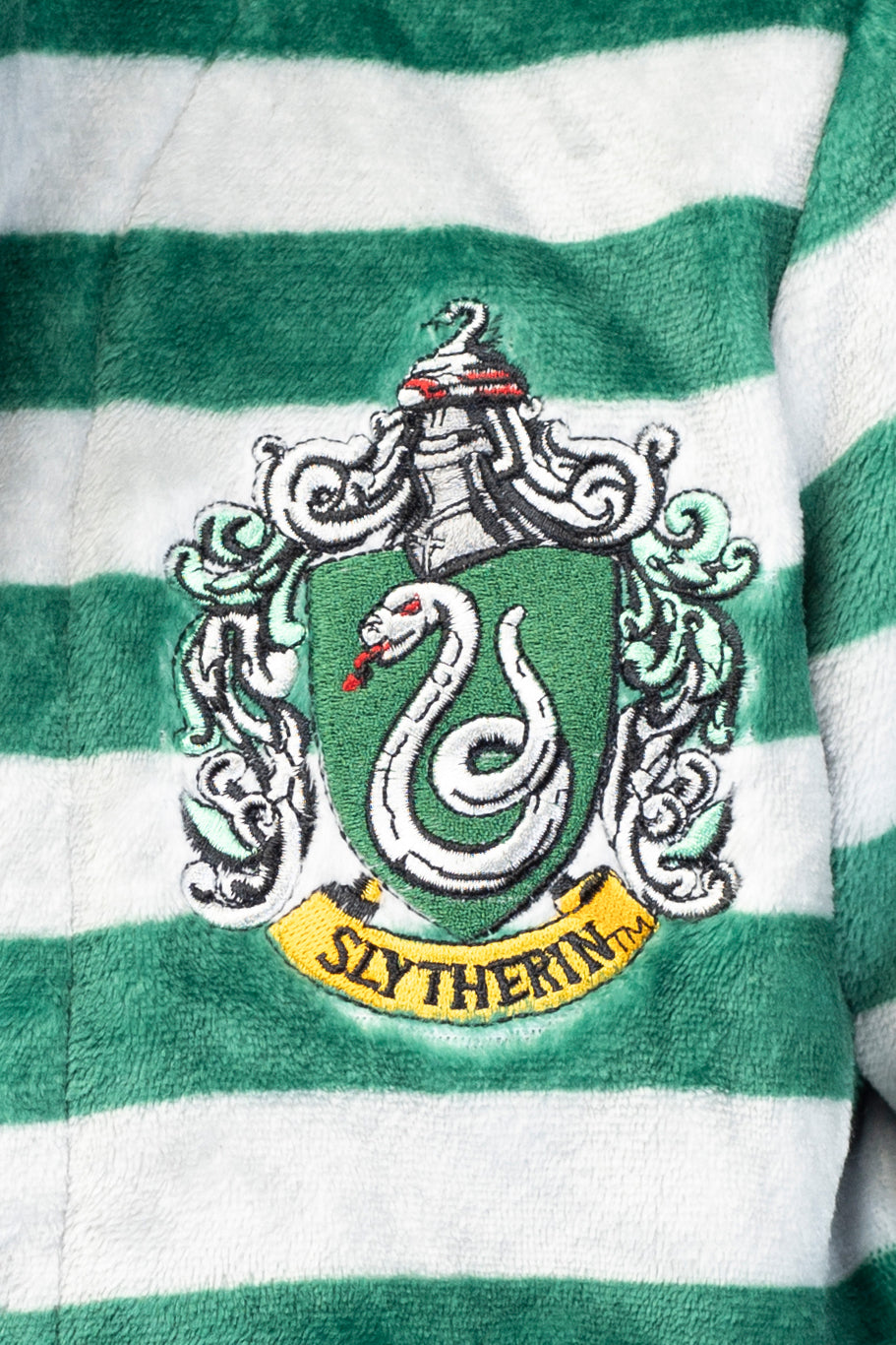 Harry Potter Juniors' Striped Hooded Plush Fleece Robe Pajama