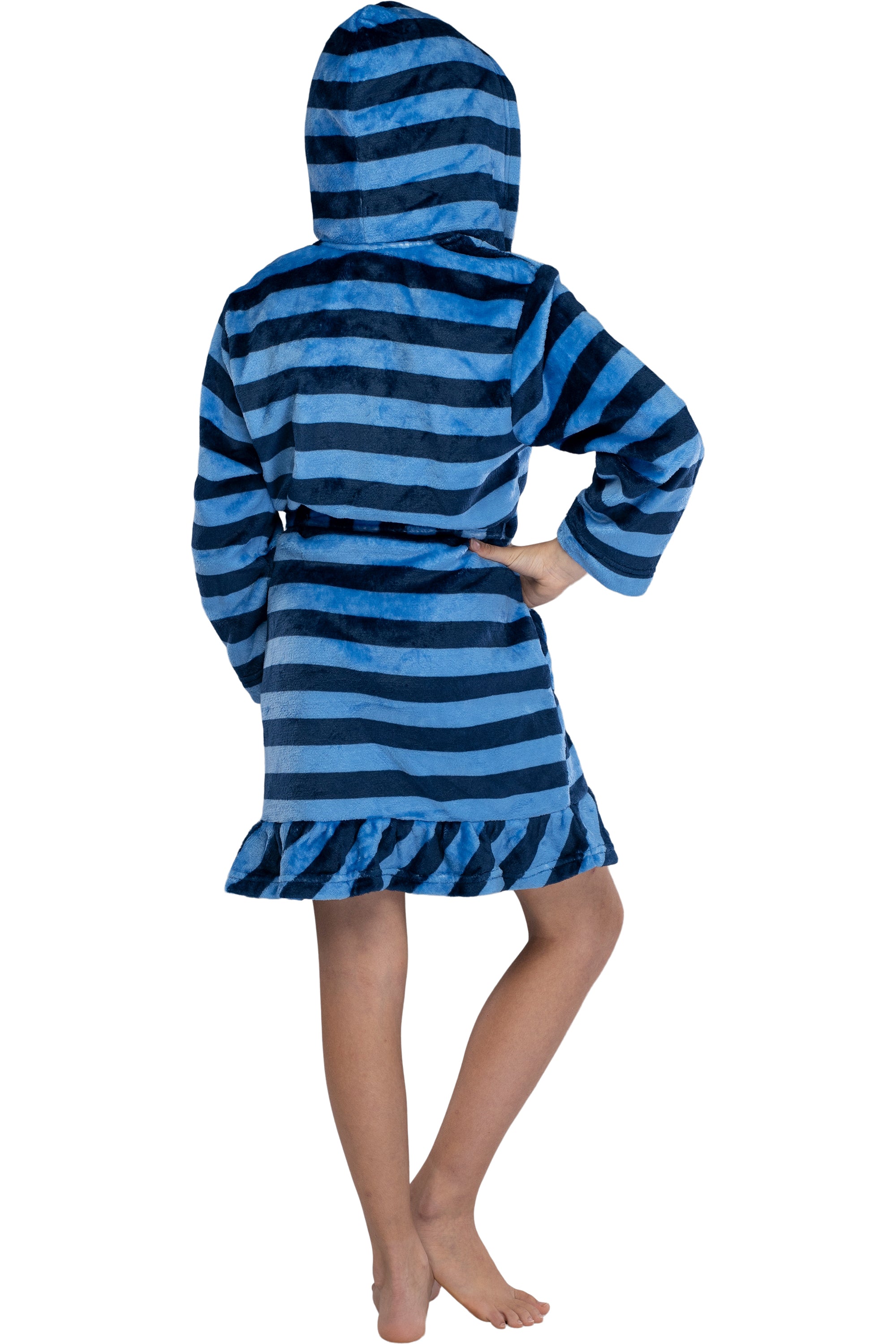 Harry Potter Girls' Striped Ruffle Plush Fleece Robe