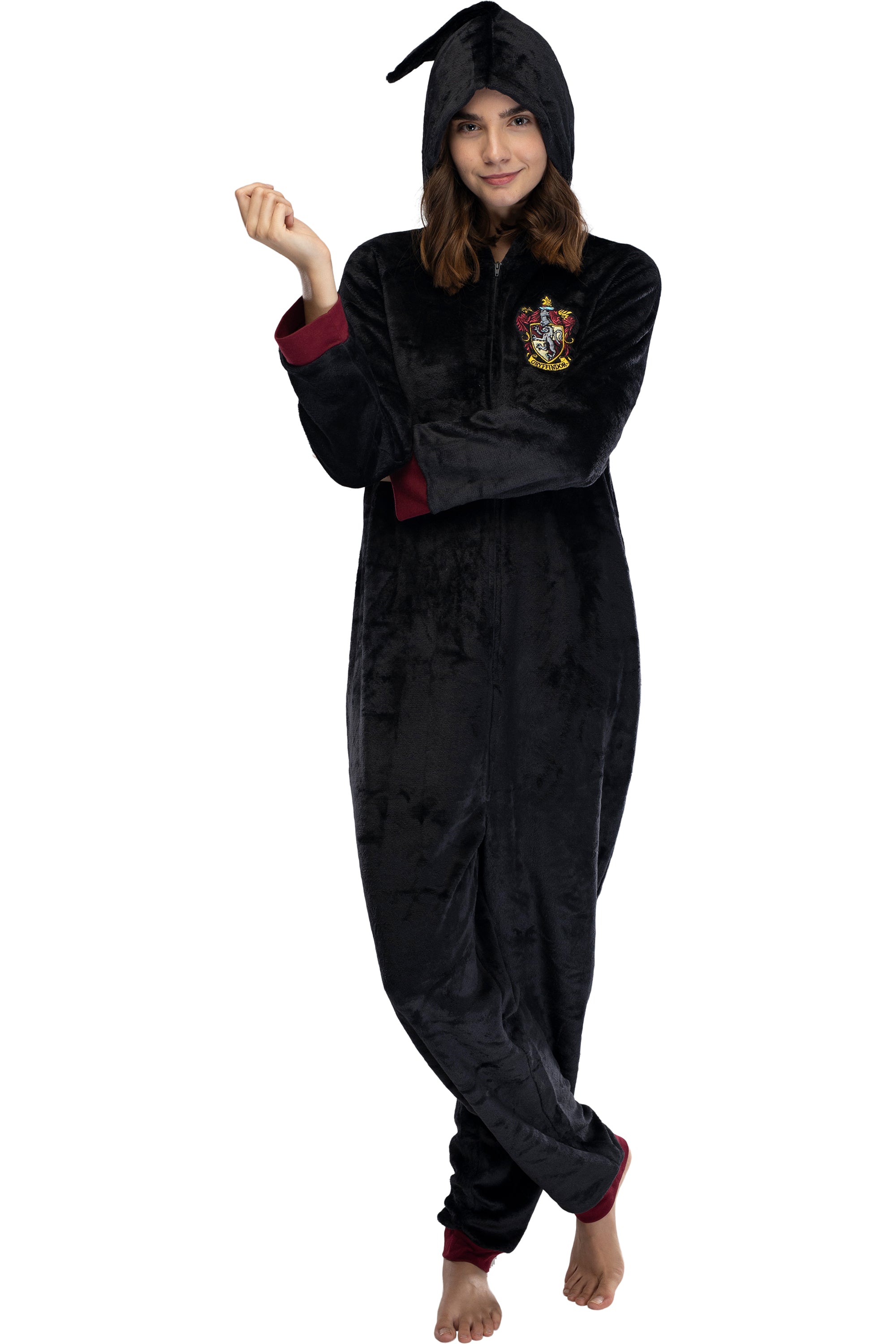 Harry Potter Juniors' Hooded One-Piece Pajama Union Suit