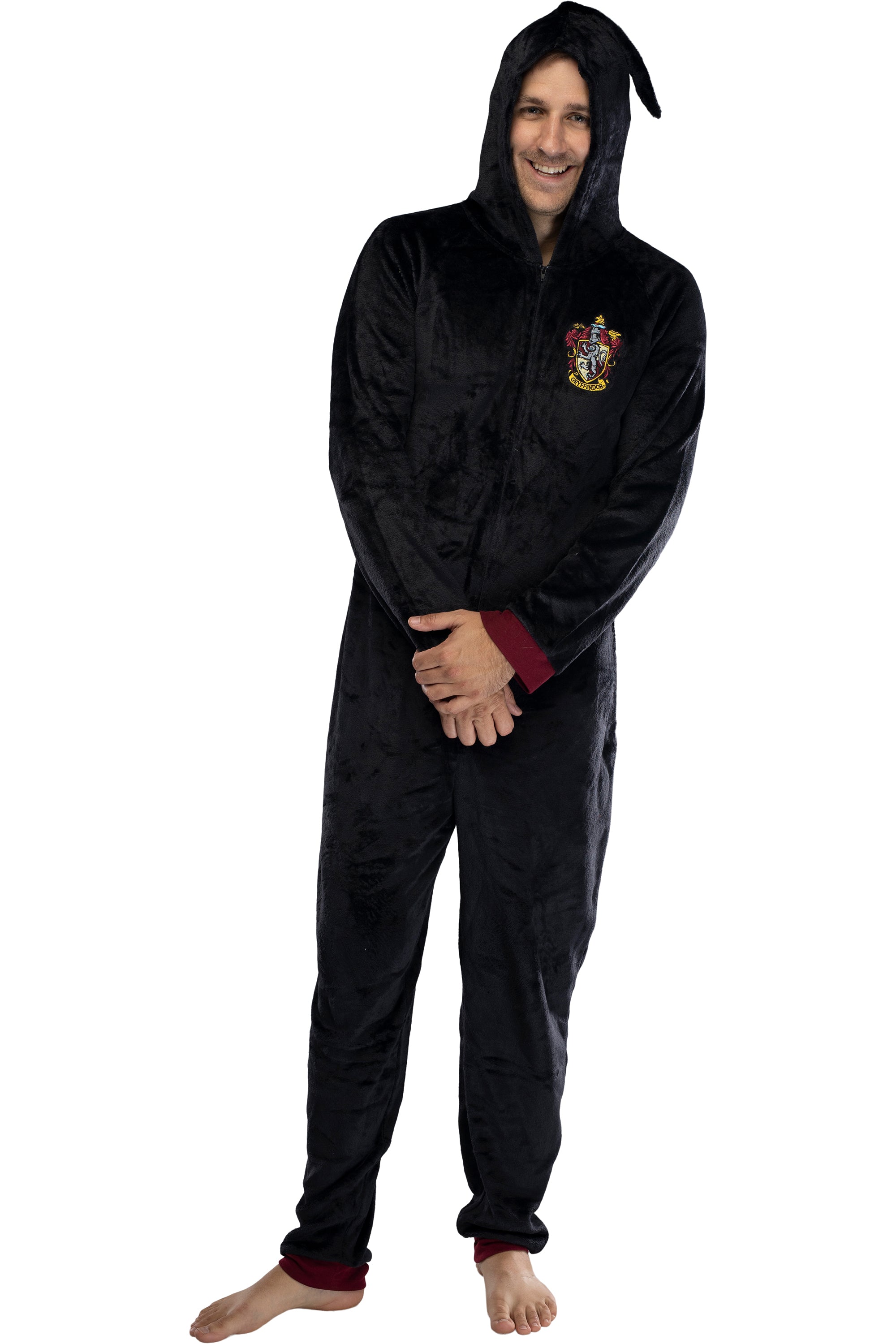 Harry Potter Adult Men's Hooded One-Piece Pajama Union Suit