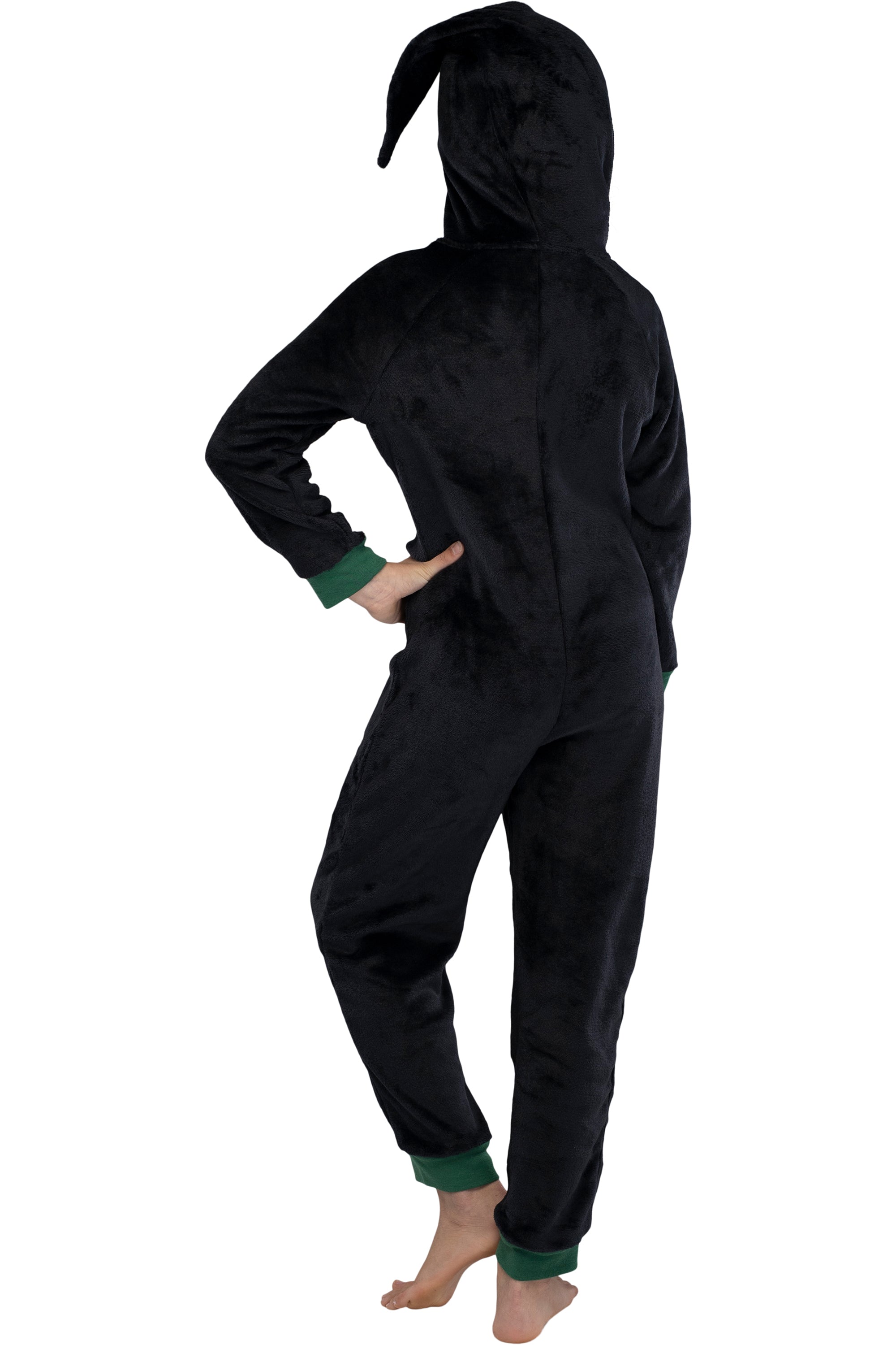 Harry Potter Unisex Kids Hooded One-Piece Pajama Union Suit (Slytherin, 7/8)