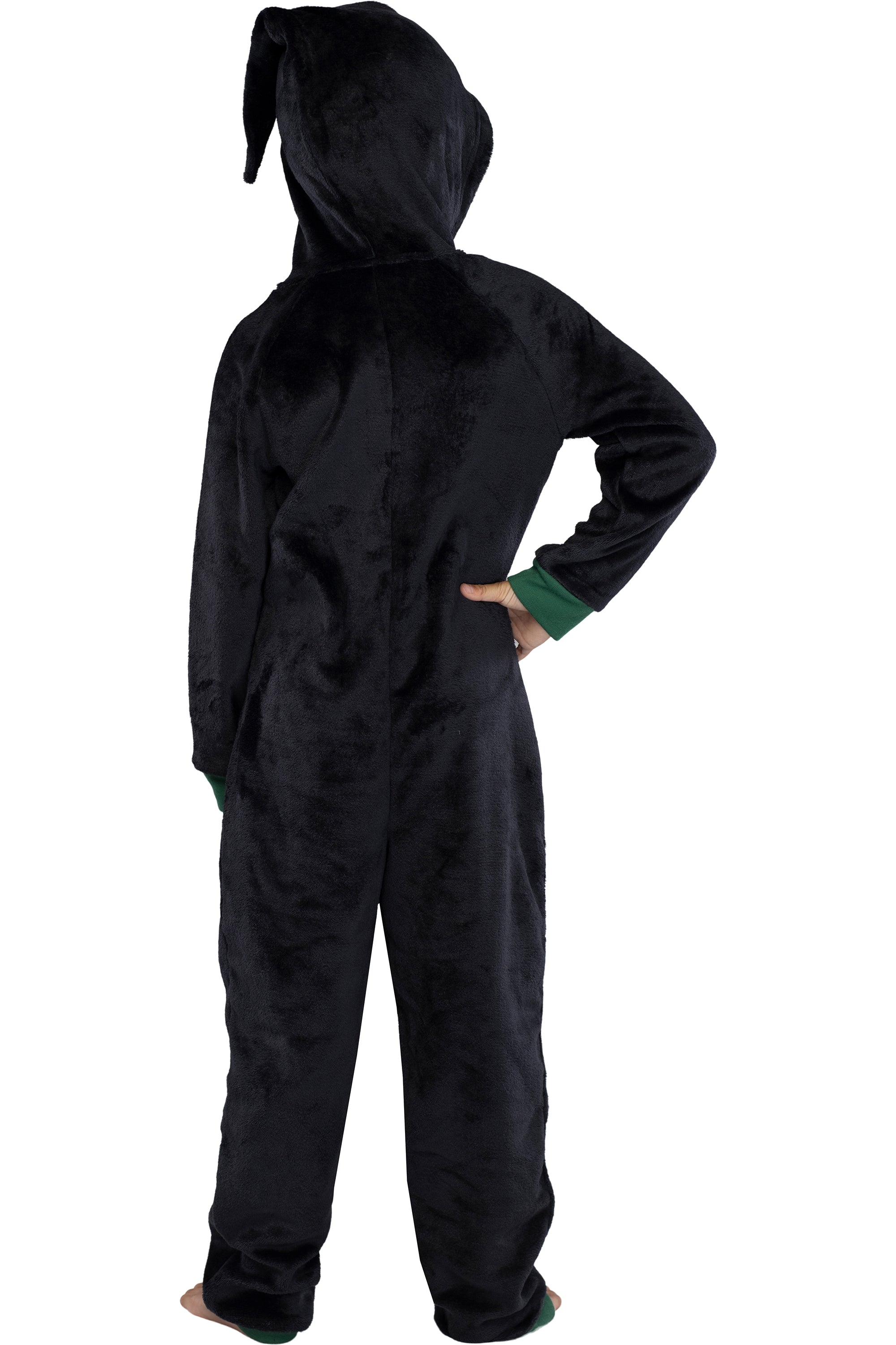 Harry Potter Unisex Kids Hooded One-Piece Pajama Union Suit (Slytherin, 7/8)
