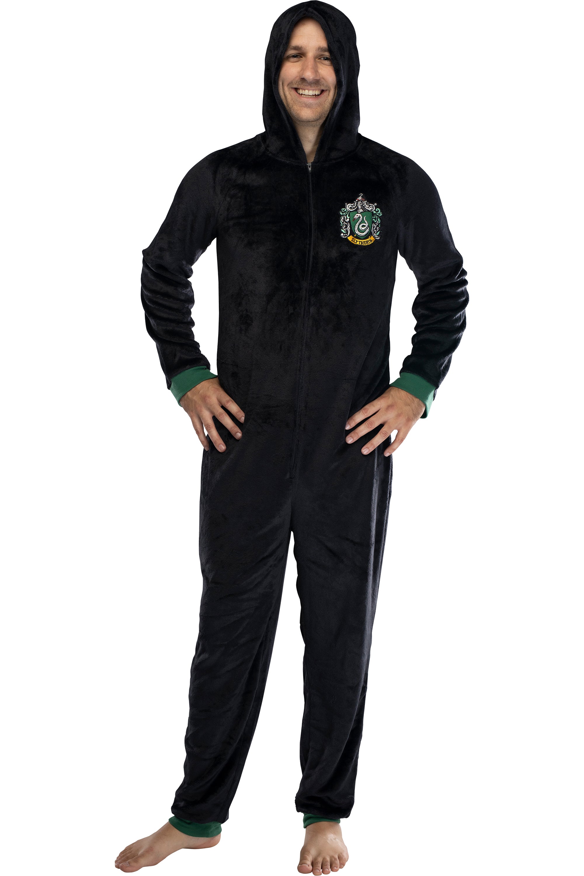 Harry Potter Adult Men's Hooded One-Piece Pajama Union Suit