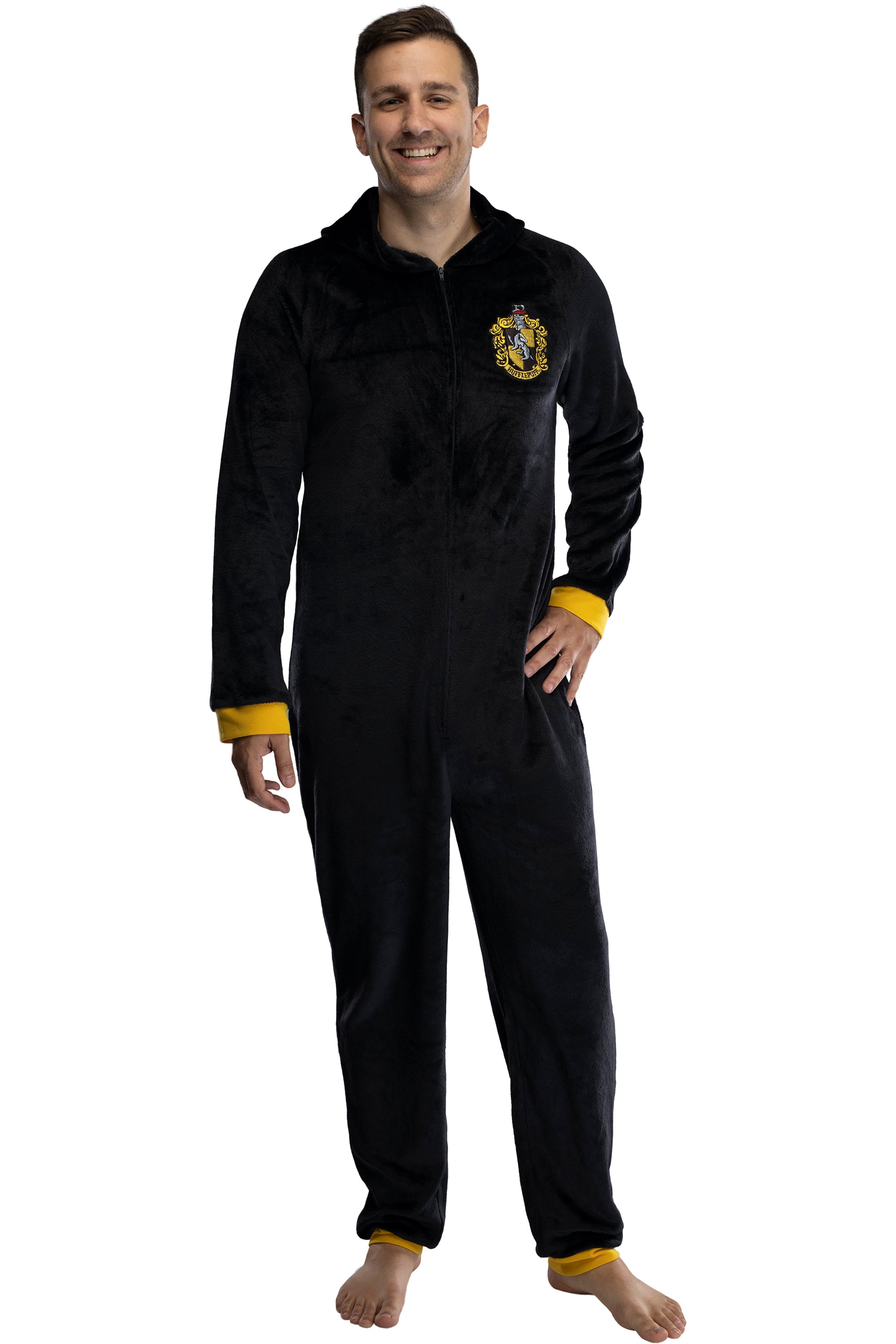 Harry Potter Adult Men's Hooded One-Piece Pajama Union Suit