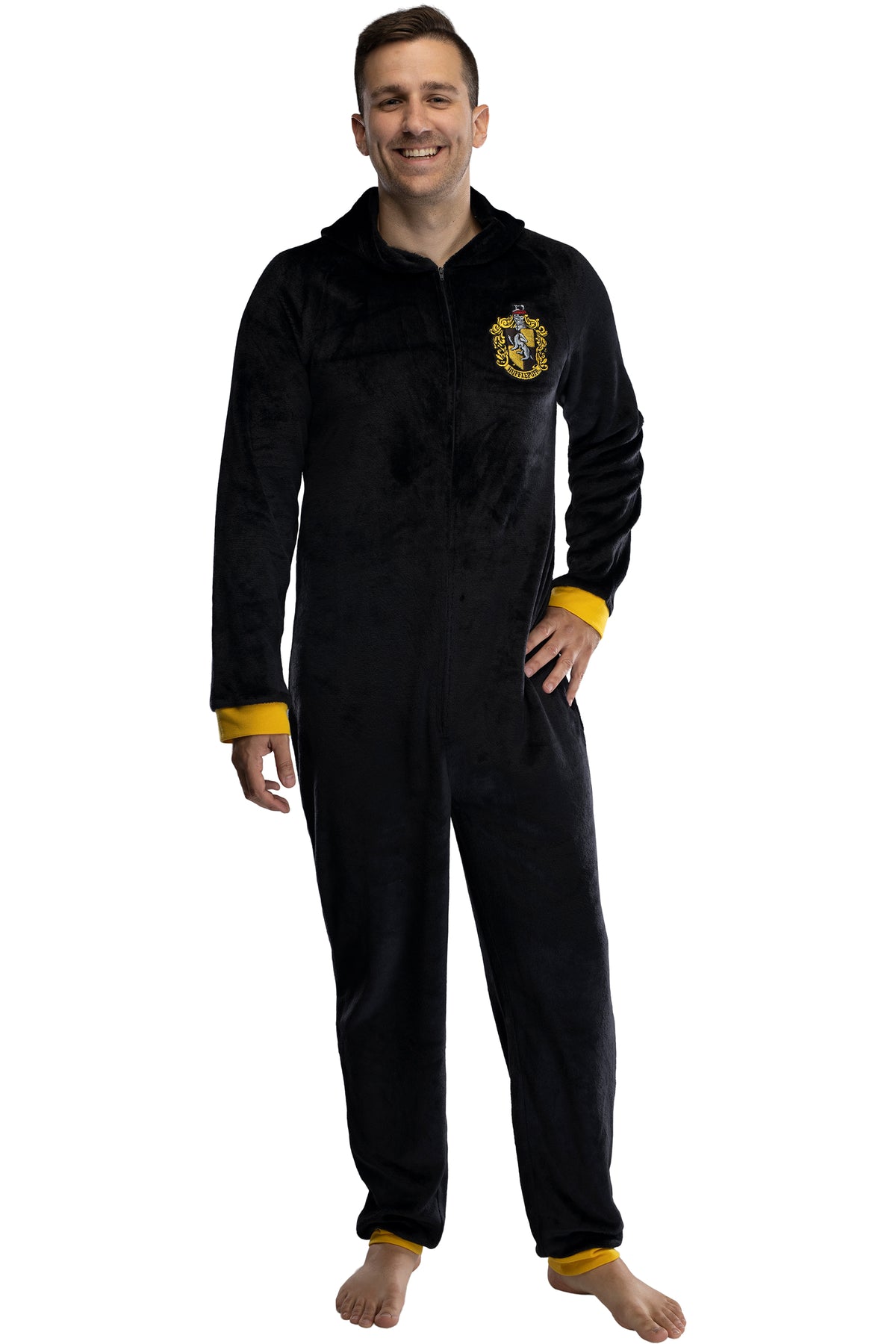 Harry Potter Adult Men's Hooded One-Piece Pajama Union Suit