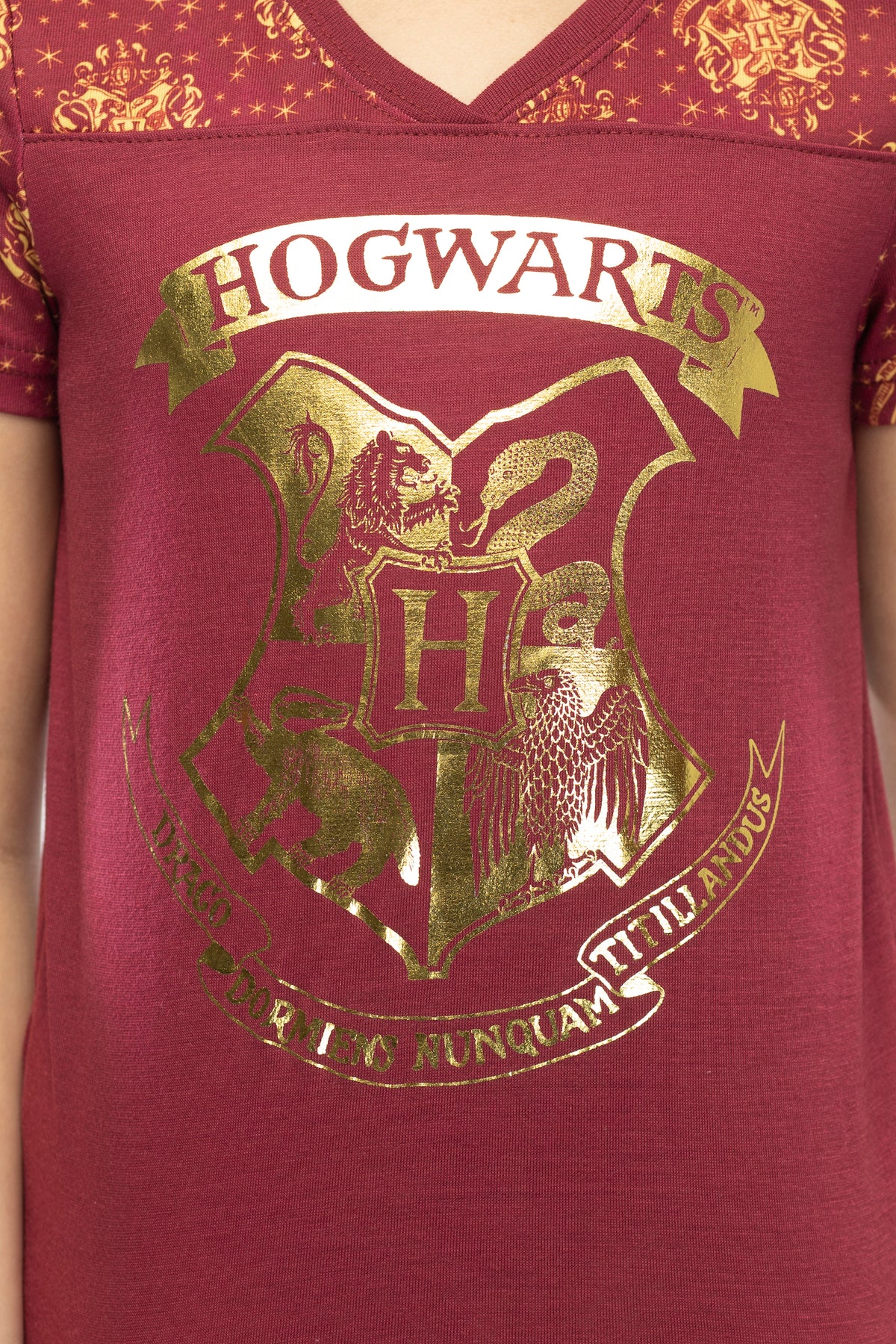 Harry Potter Short Sleeve Hogwarts Junior's Jogger PJ Pajama Set