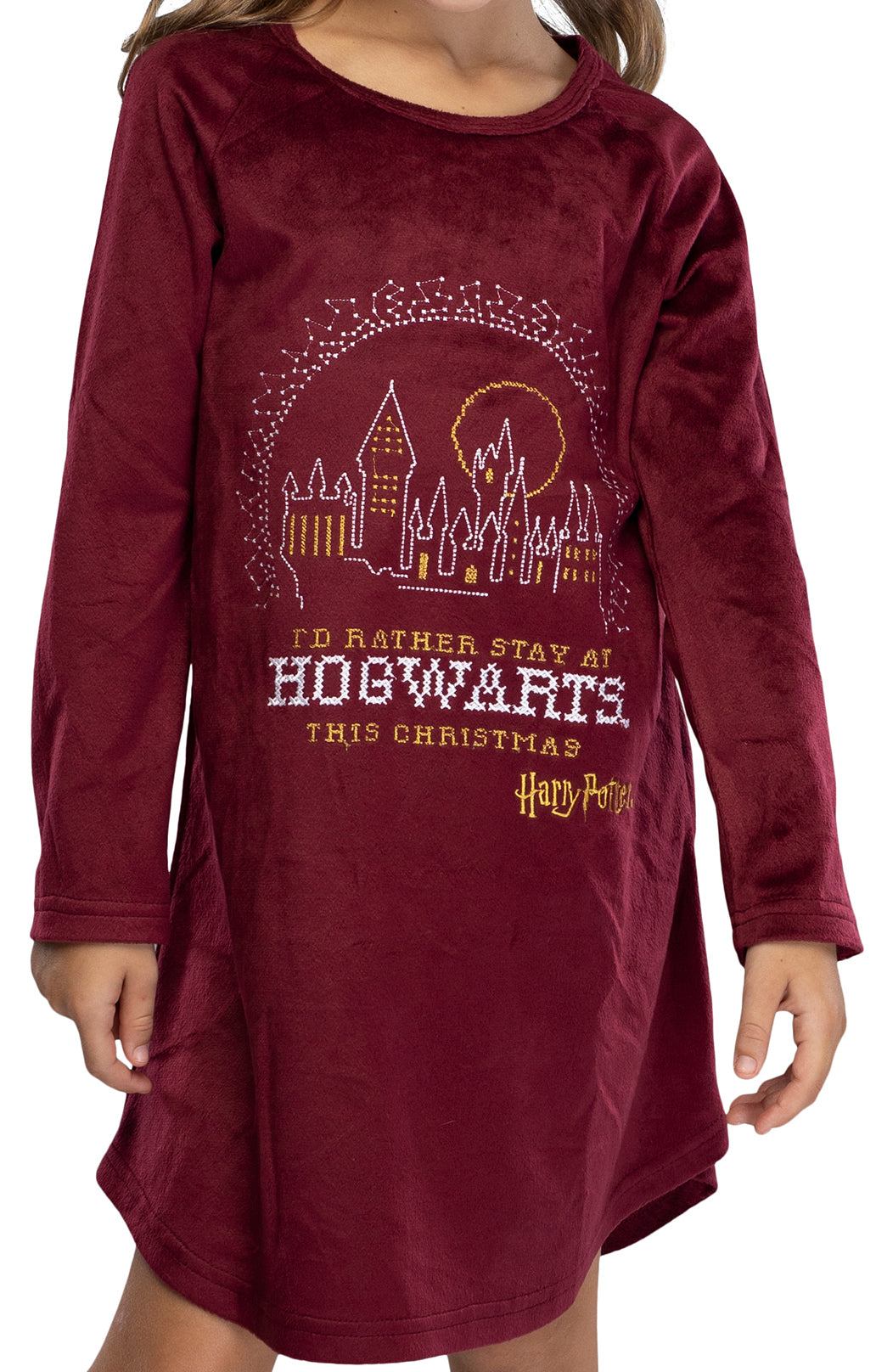 Harry Potter Nightgown I'd Rather Stay At Hogwarts This Christmas Girl's Pajamas