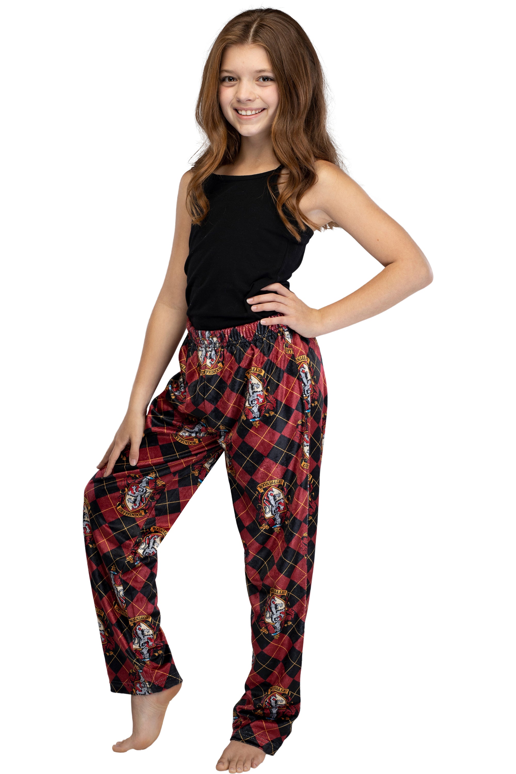 Harry Potter Big Girls Hogwarts Houses Crest Lounge Pants Pajamas